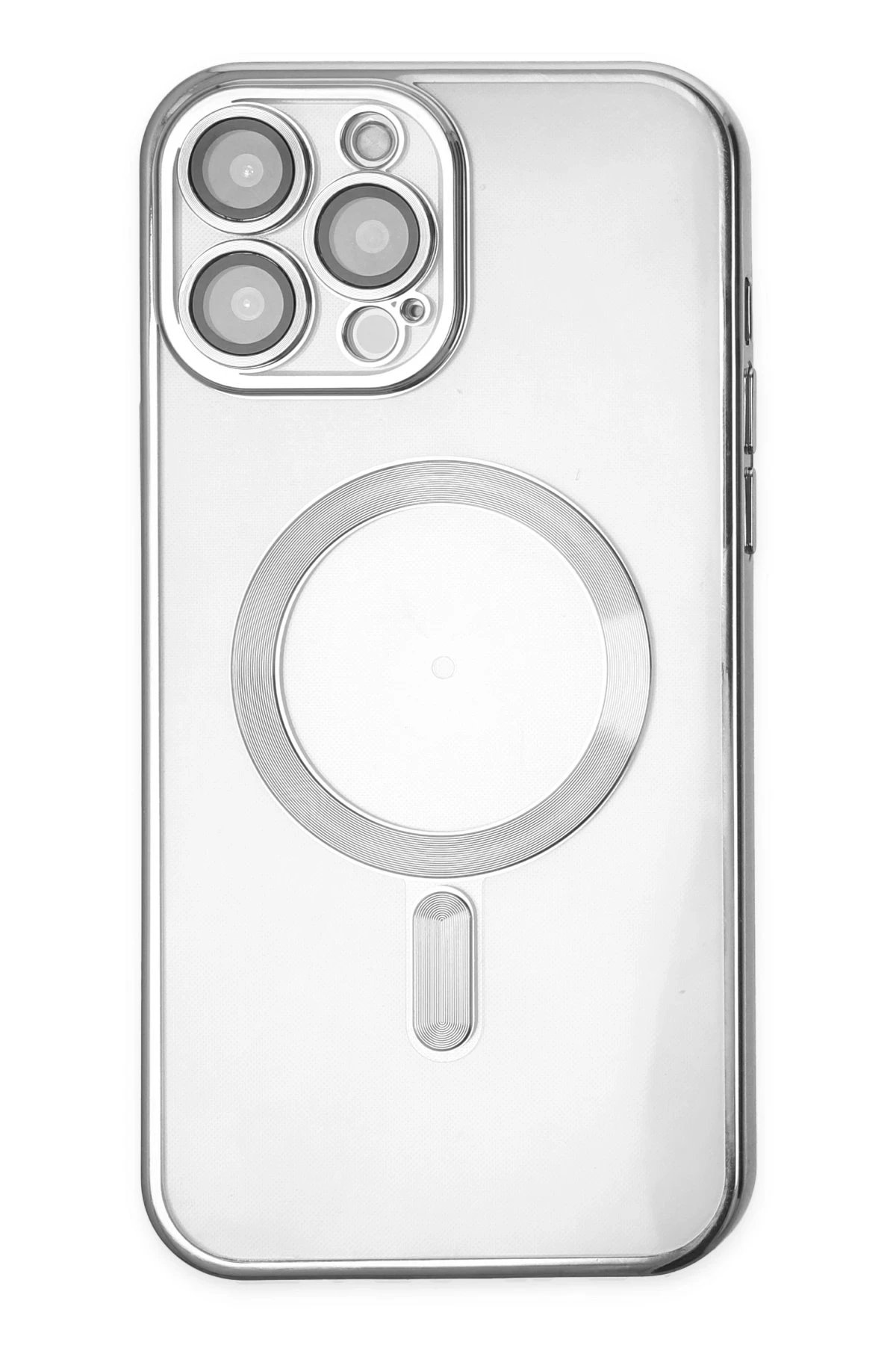 iPhone 13 Pro Kılıf Kross Magneticsafe Kapak - Gümüş-(5796)