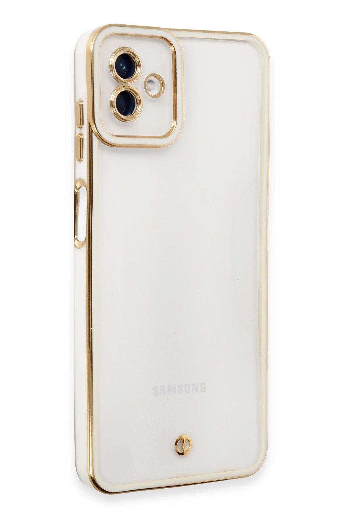 Samsung Galaxy A04 Kılıf Liva Lens Silikon - Beyaz-(5796)