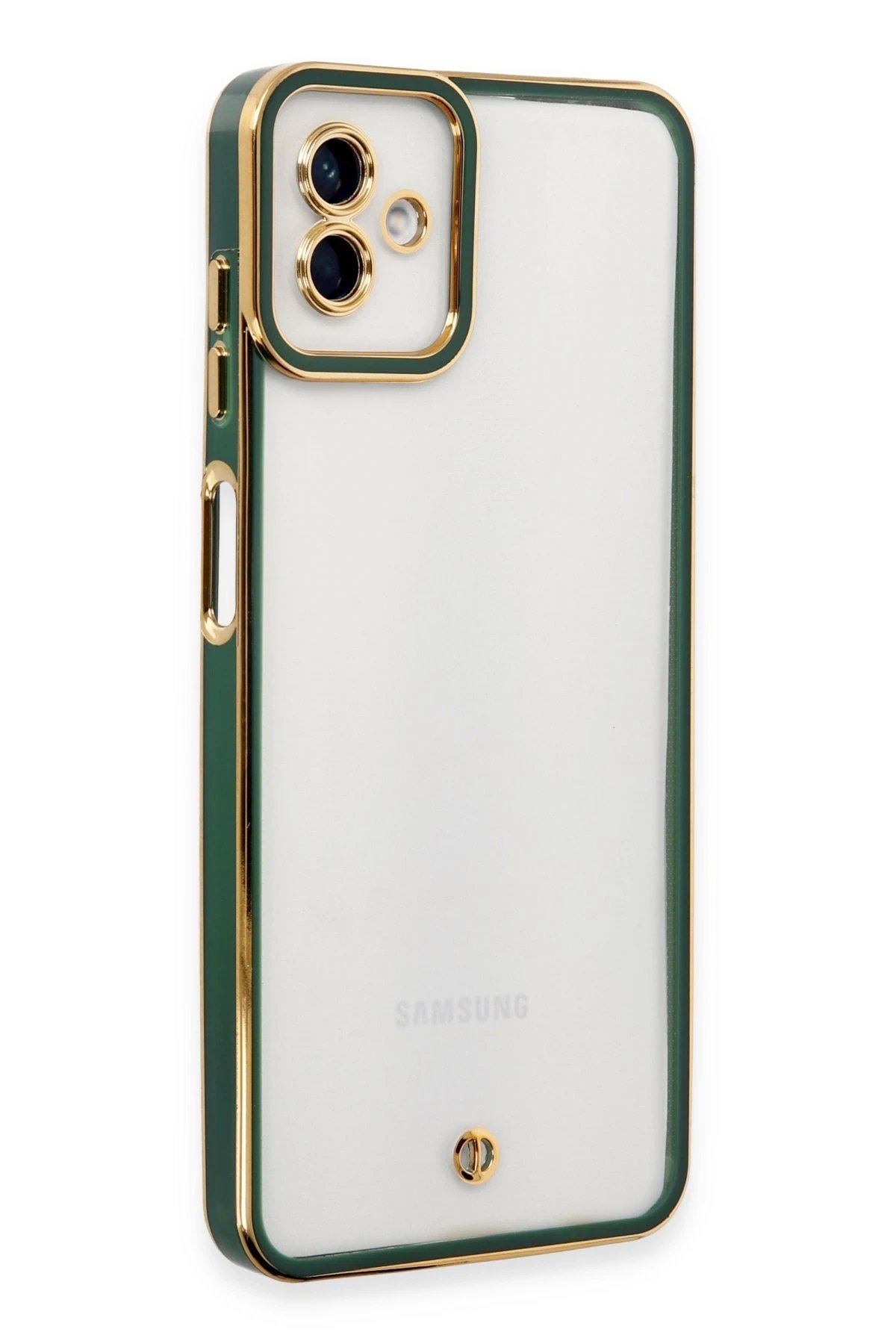 Samsung Galaxy A04 Kılıf Liva Lens Silikon - Yeşil-(5796)
