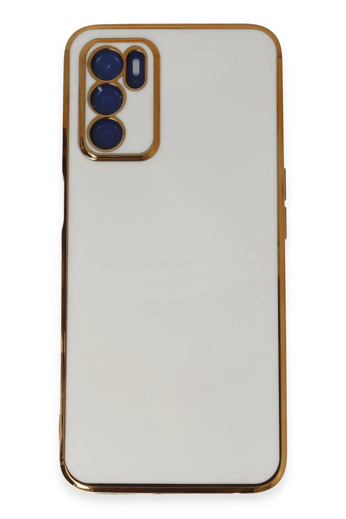 Oppo A16 Kılıf Volet Silikon - Beyaz-(5796)