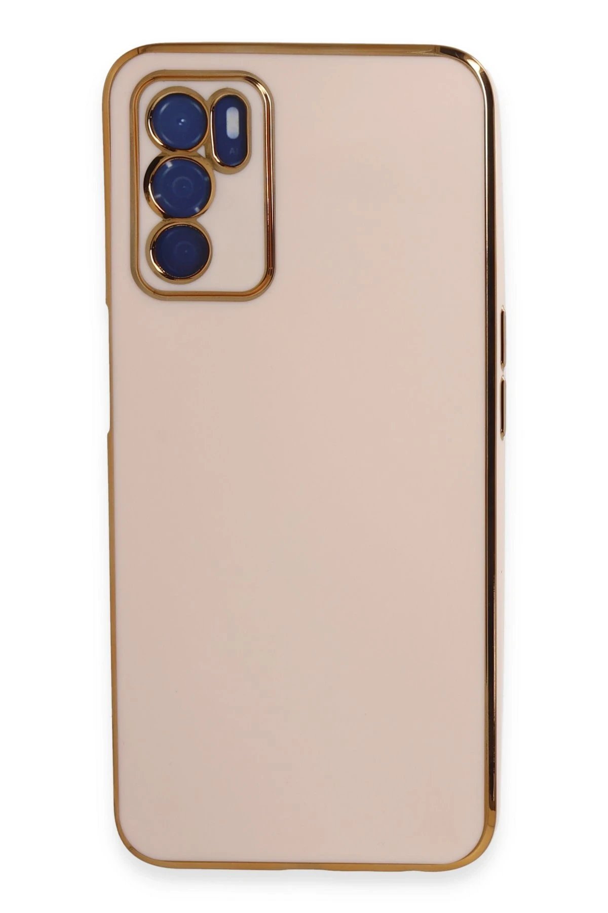 Oppo A16 Kılıf Volet Silikon - Pembe-(5796)