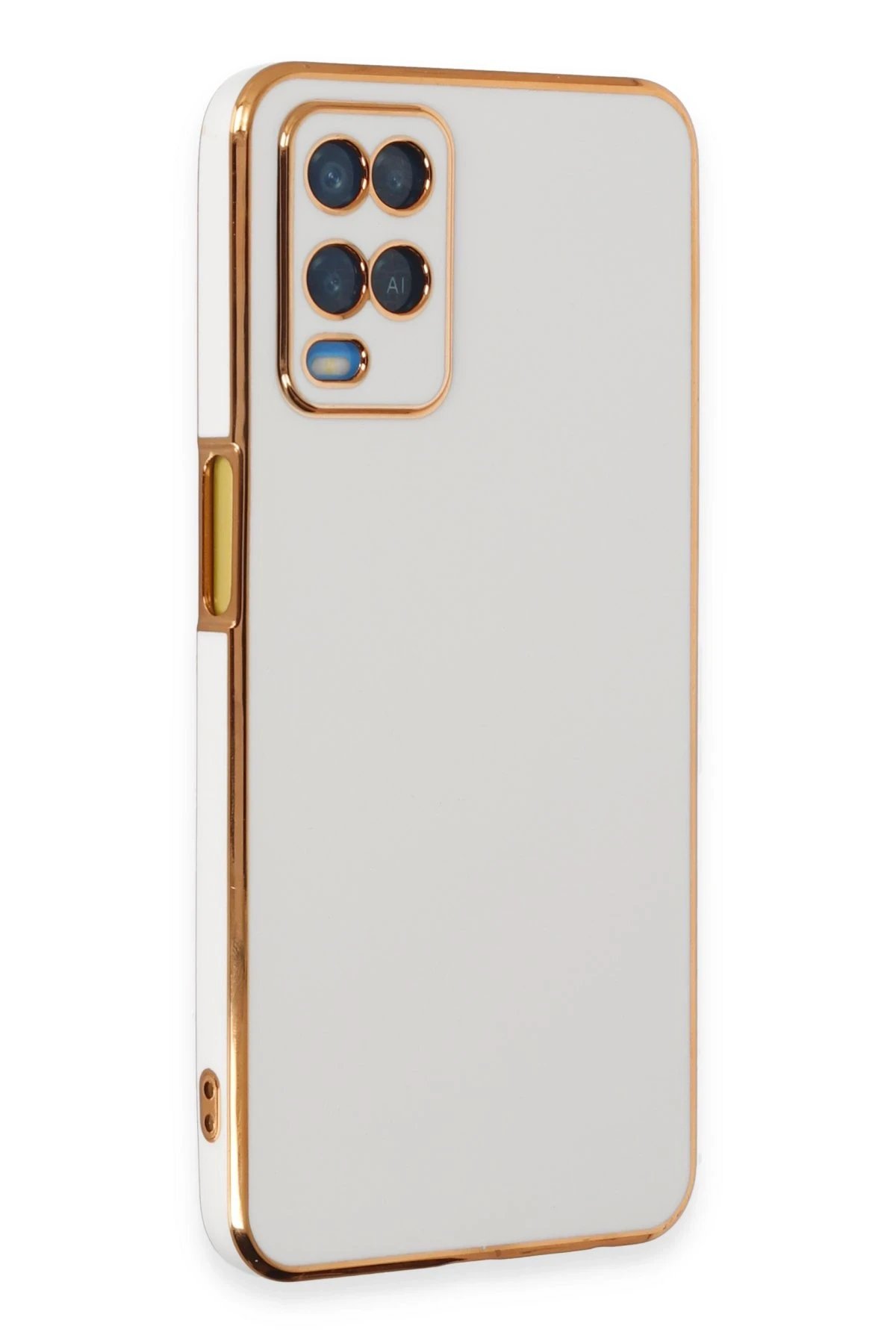 Oppo A54 4G Kılıf Volet Silikon - Beyaz-(5796)