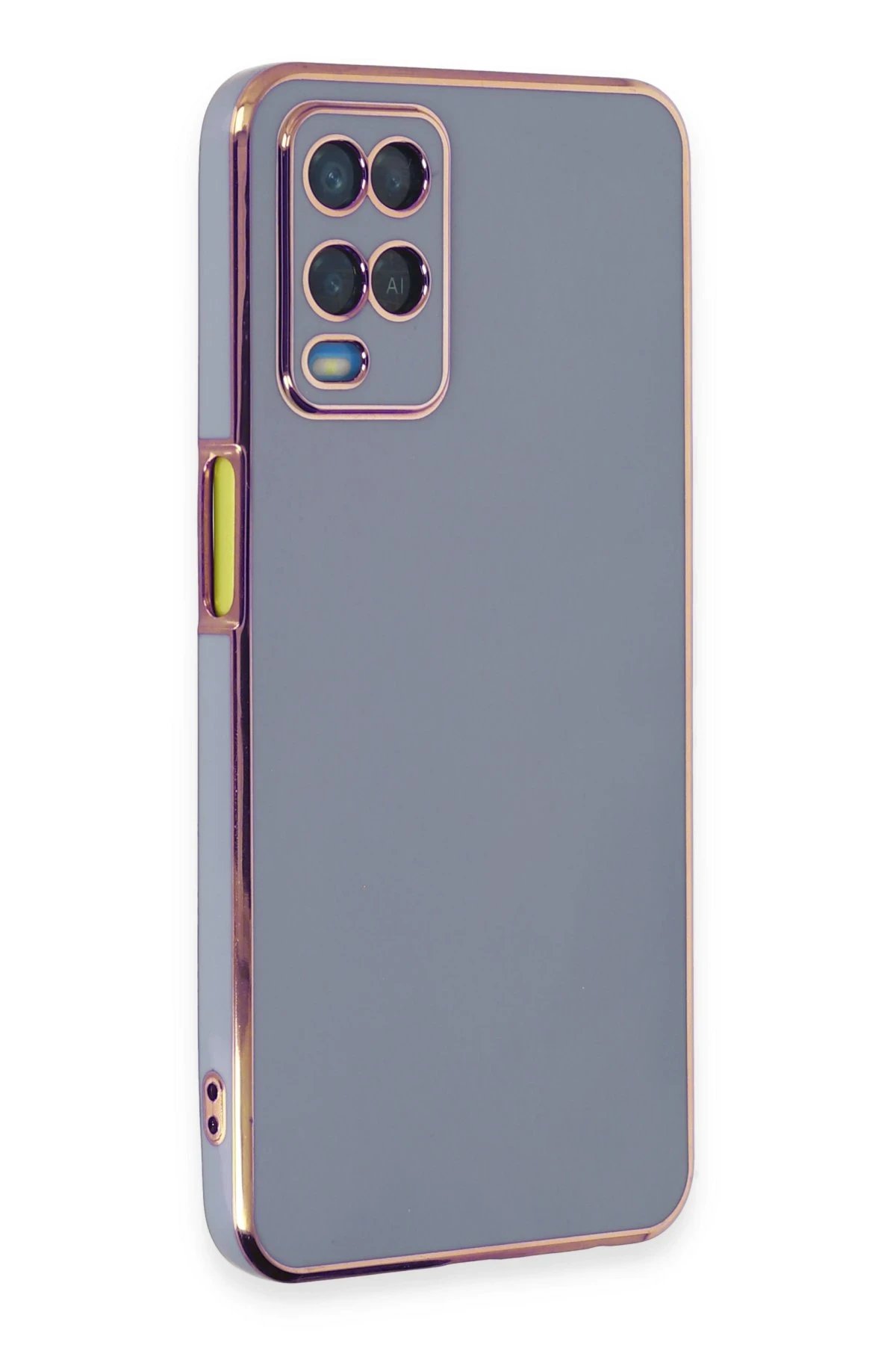 Oppo A54 4G Kılıf Volet Silikon - Mavi-(5796)