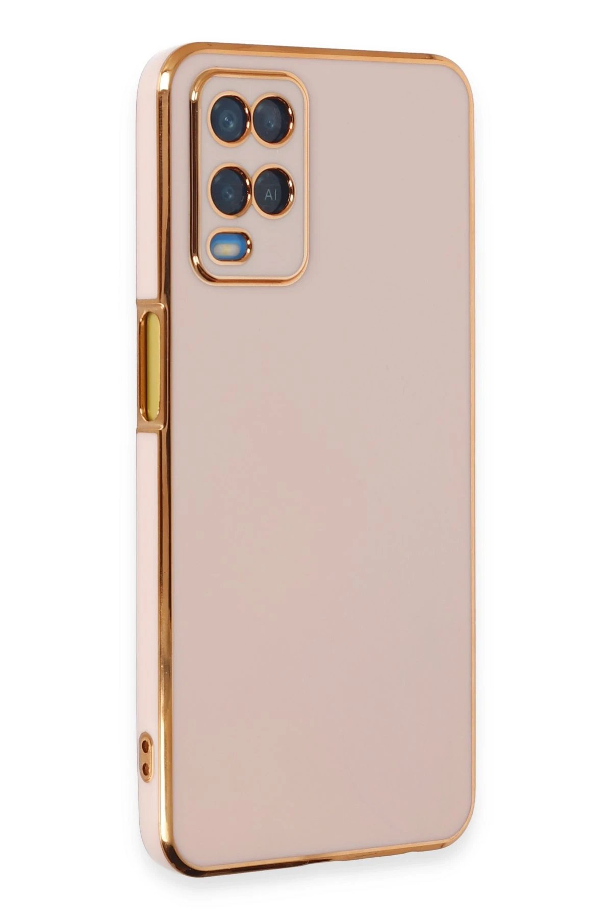 Oppo A54 4G Kılıf Volet Silikon - Pembe-(5796)