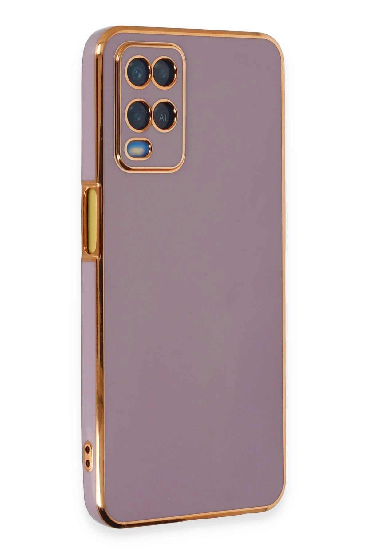 Oppo A54 4G Kılıf Volet Silikon - Mor-(5796)