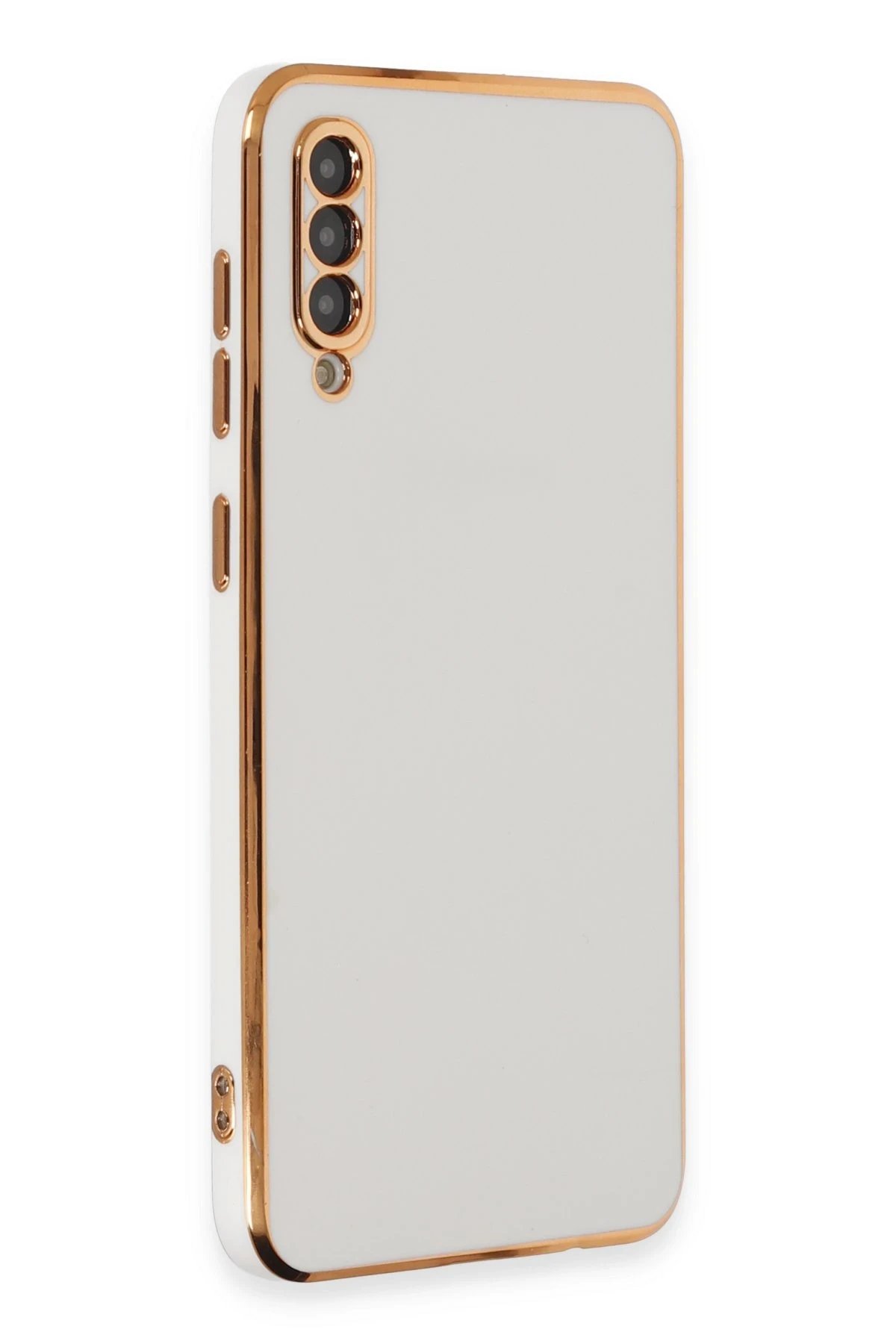 Samsung Galaxy A50 Kılıf Volet Silikon - Beyaz-(5796)