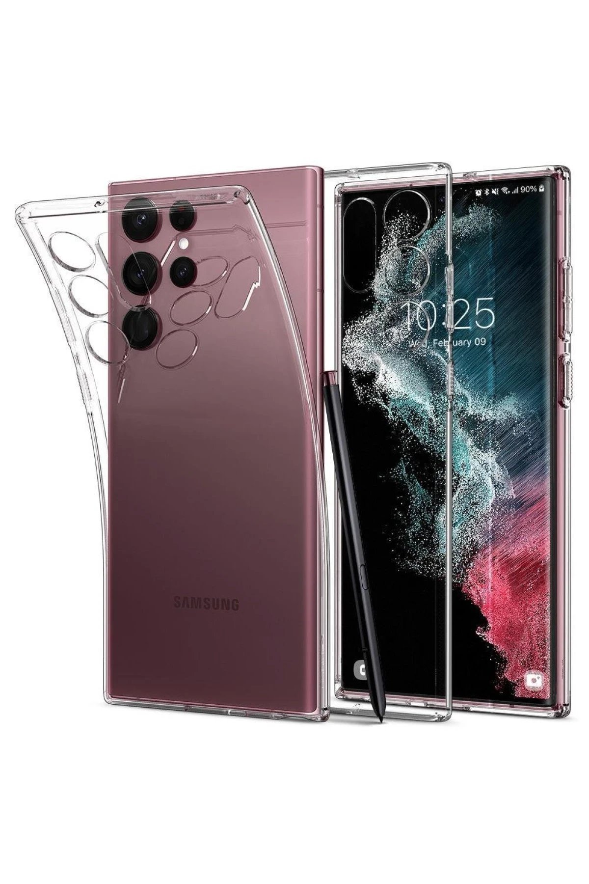 Samsung Galaxy S23 Ultra Kılıf Lüx Şeffaf Silikon-(5796)