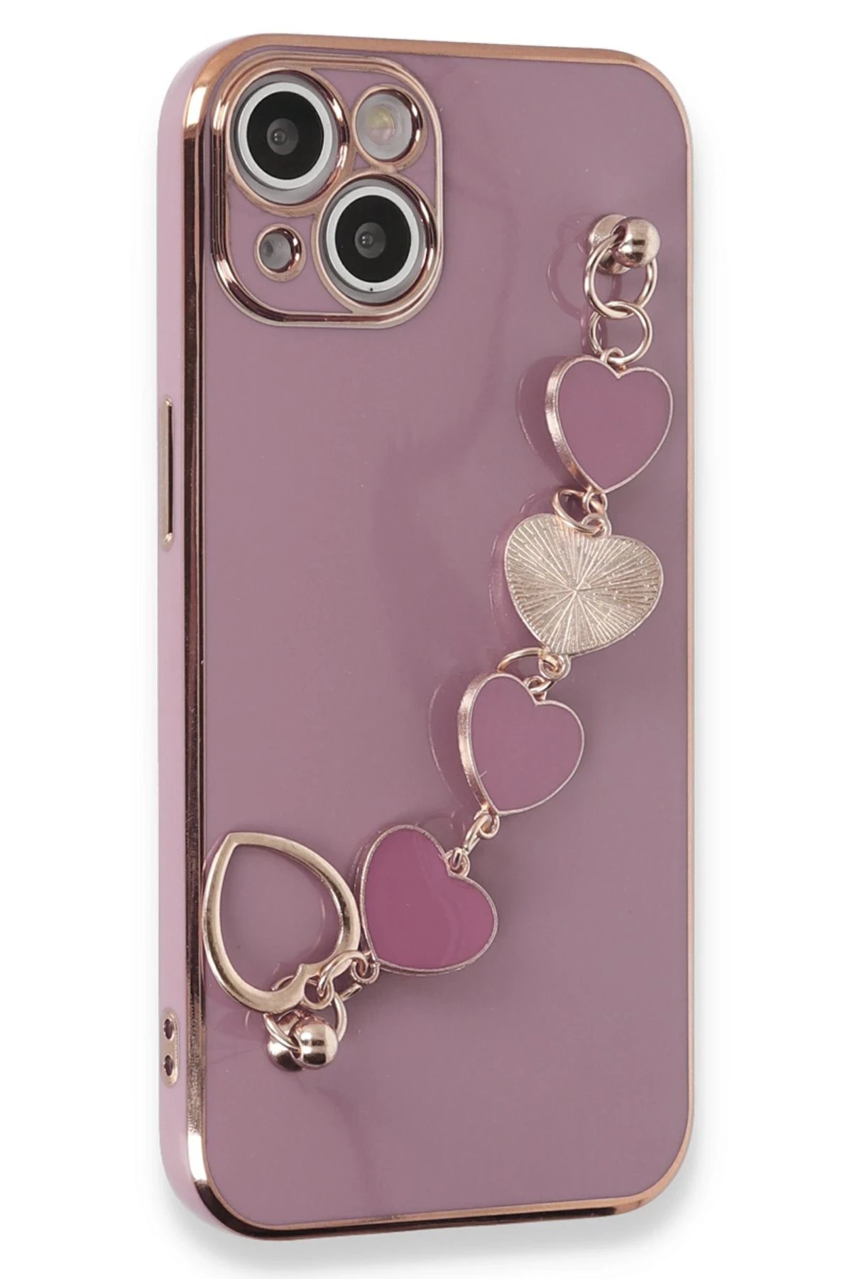 iPhone 14 Kılıf Esila Silikon - Mor-(5796)