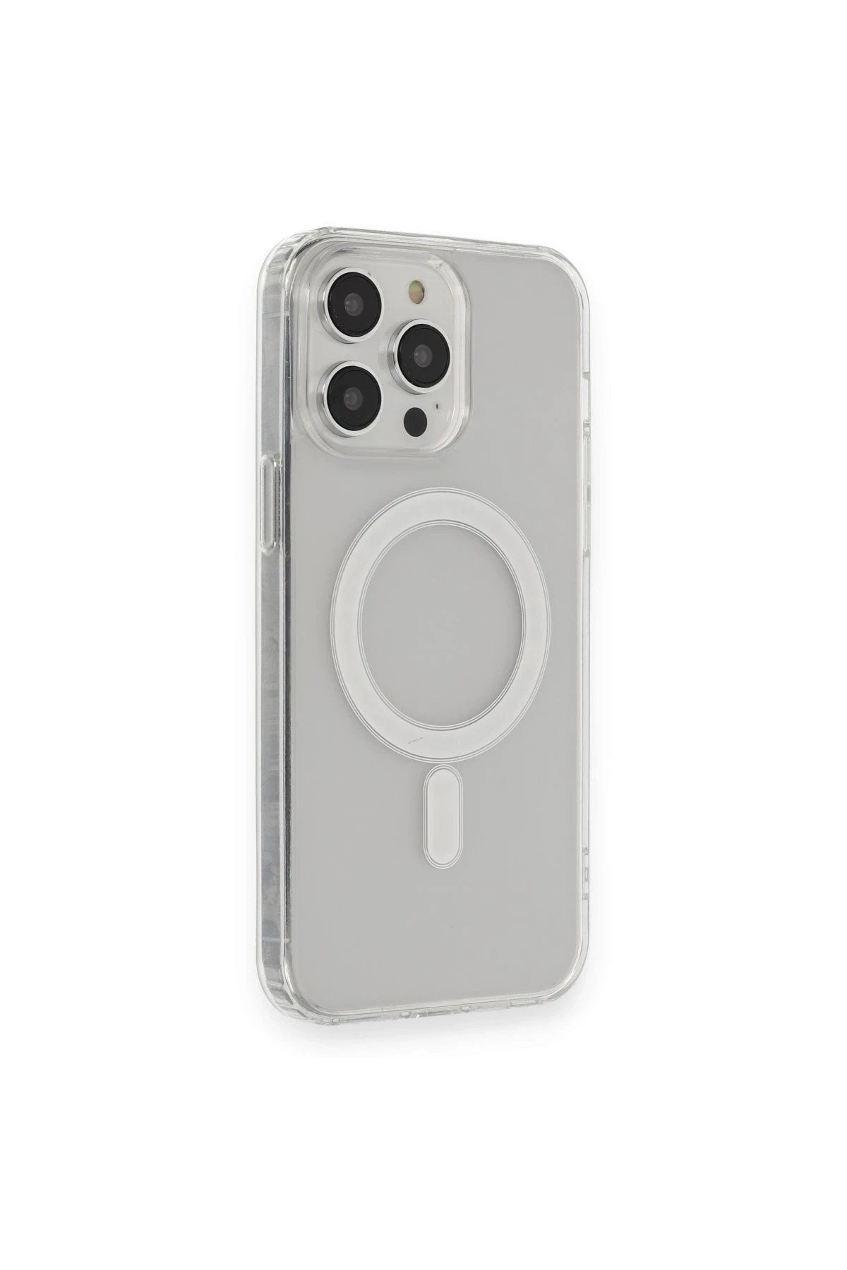 iPhone 14 Pro Kılıf Matte Şeffaf Magneticsafe - Şeffaf-(5796)