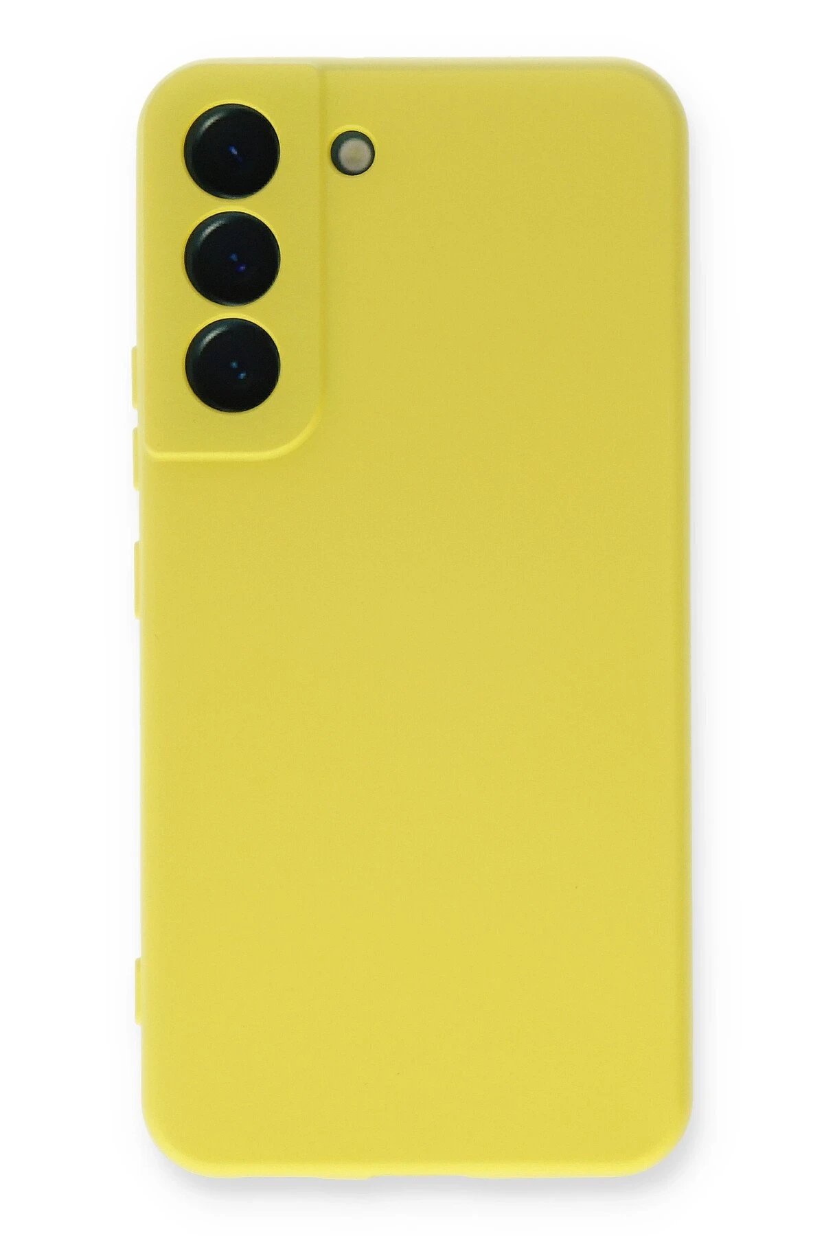 Samsung Galaxy S23 Plus Kılıf Nano içi Kadife Silikon - Sarı-(5796)