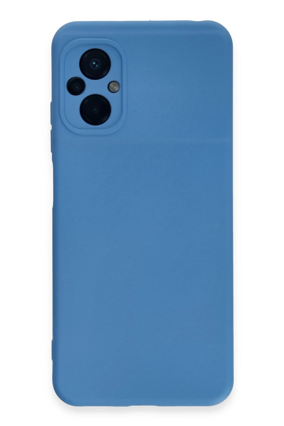 Xiaomi Poco M5 Kılıf Nano içi Kadife Silikon - Mavi-(5796)