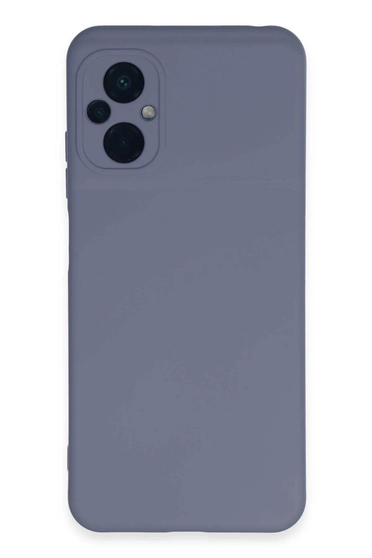 Xiaomi Poco M5 Kılıf Nano içi Kadife Silikon - Gri-(5796)