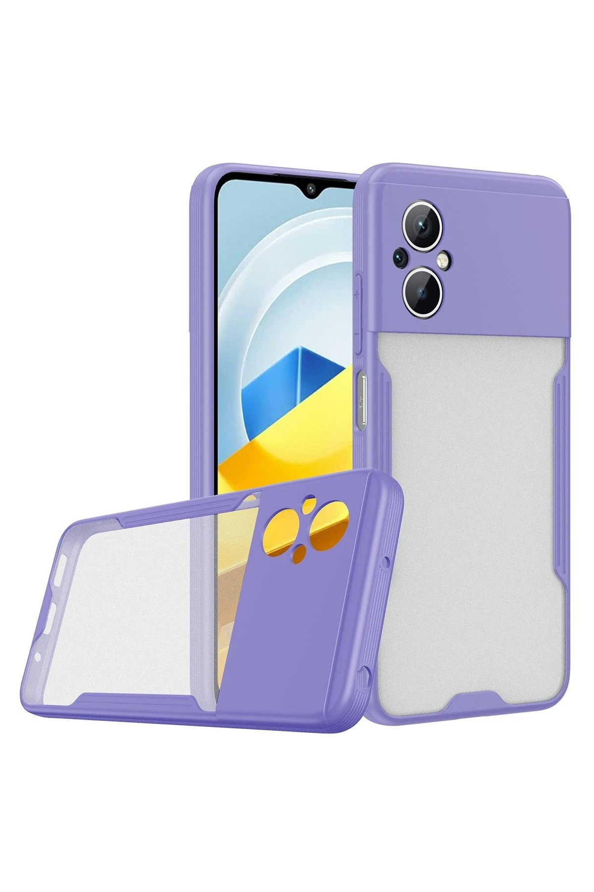 Xiaomi Poco M5 Kılıf Platin Silikon - Lila-(5796)