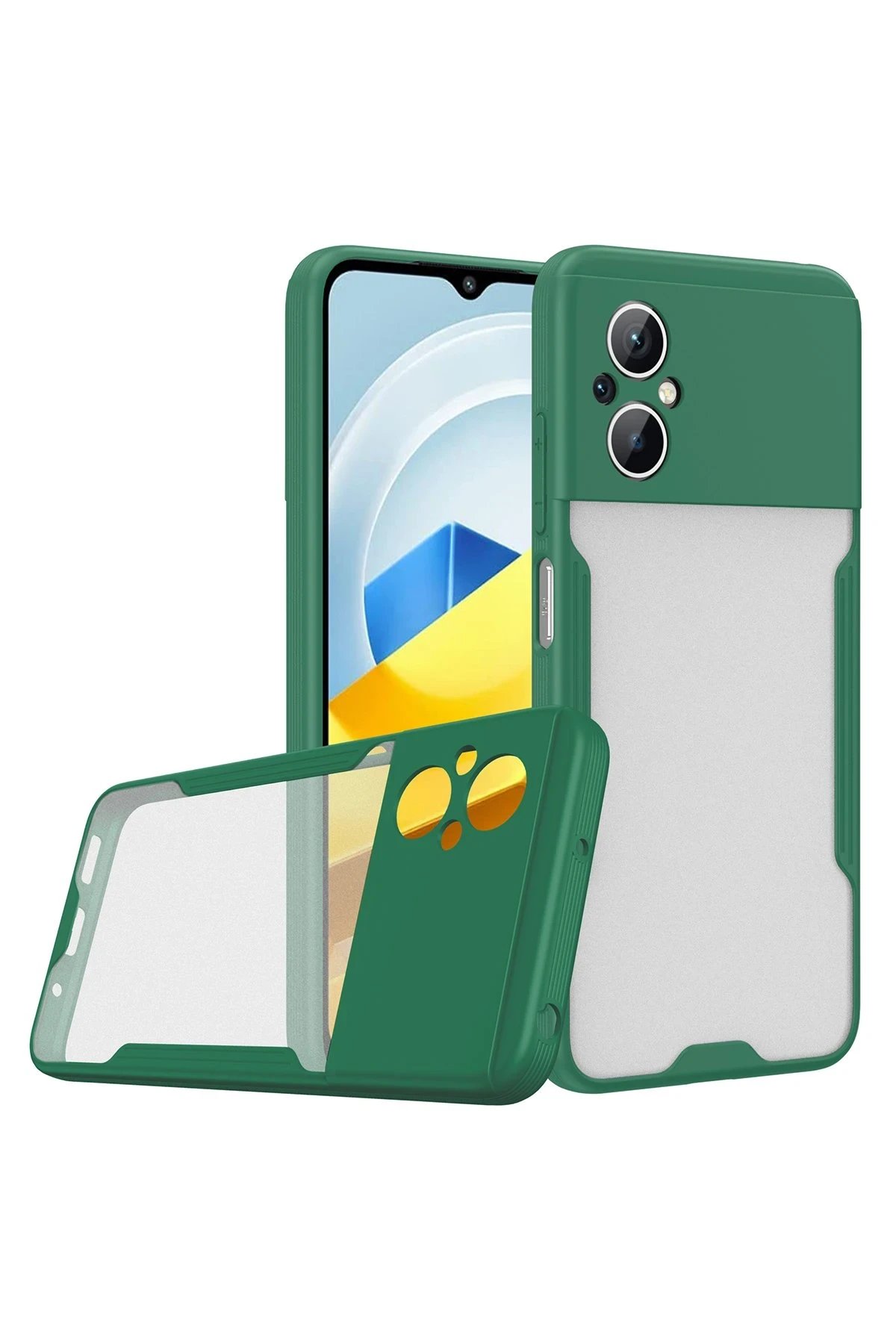 Xiaomi Poco M5 Kılıf Platin Silikon - Yeşil-(5796)