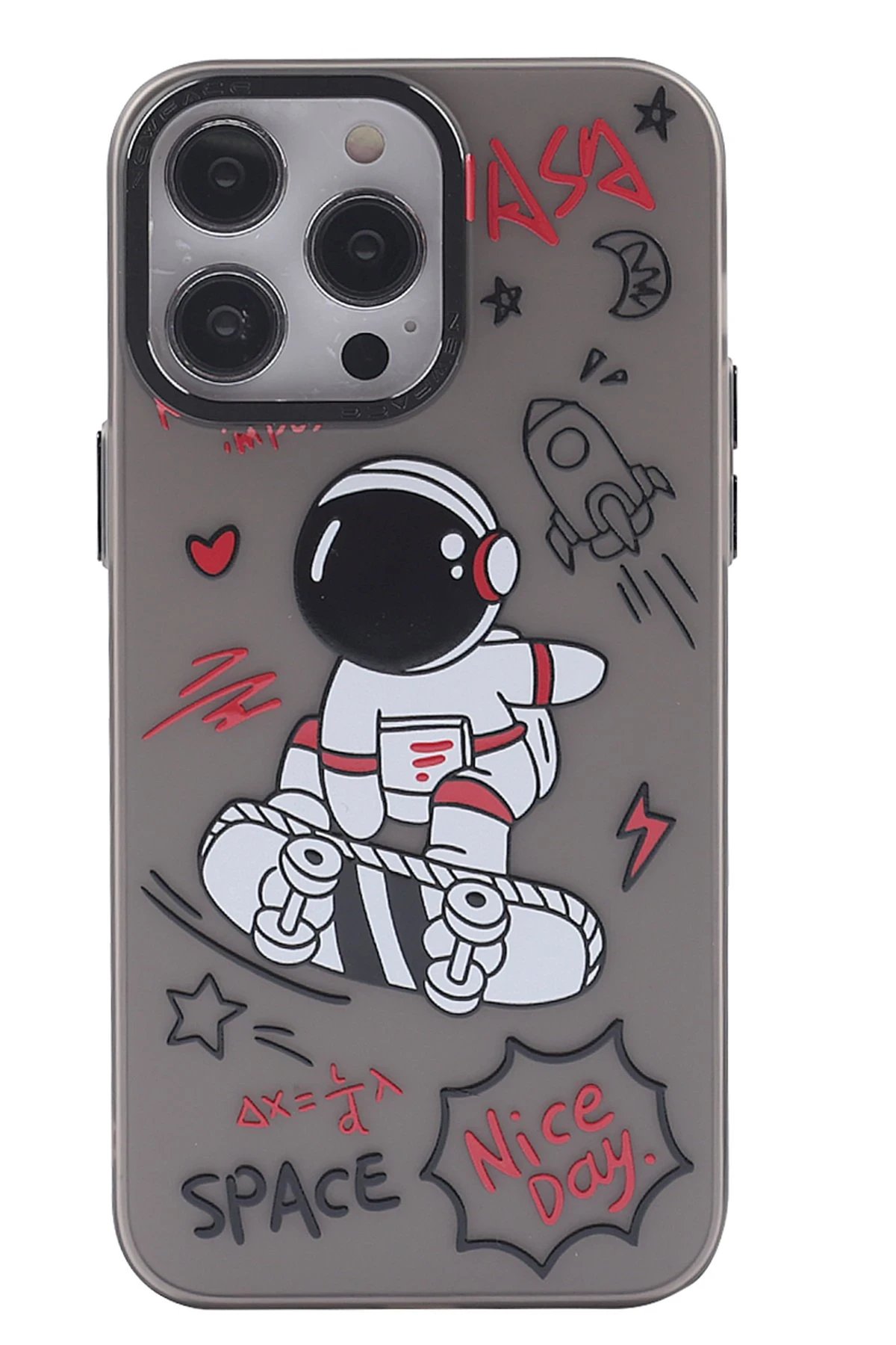 iPhone 13 Pro Kılıf Prada Desenli Kapak - Prada Siyah - 1-(5796)