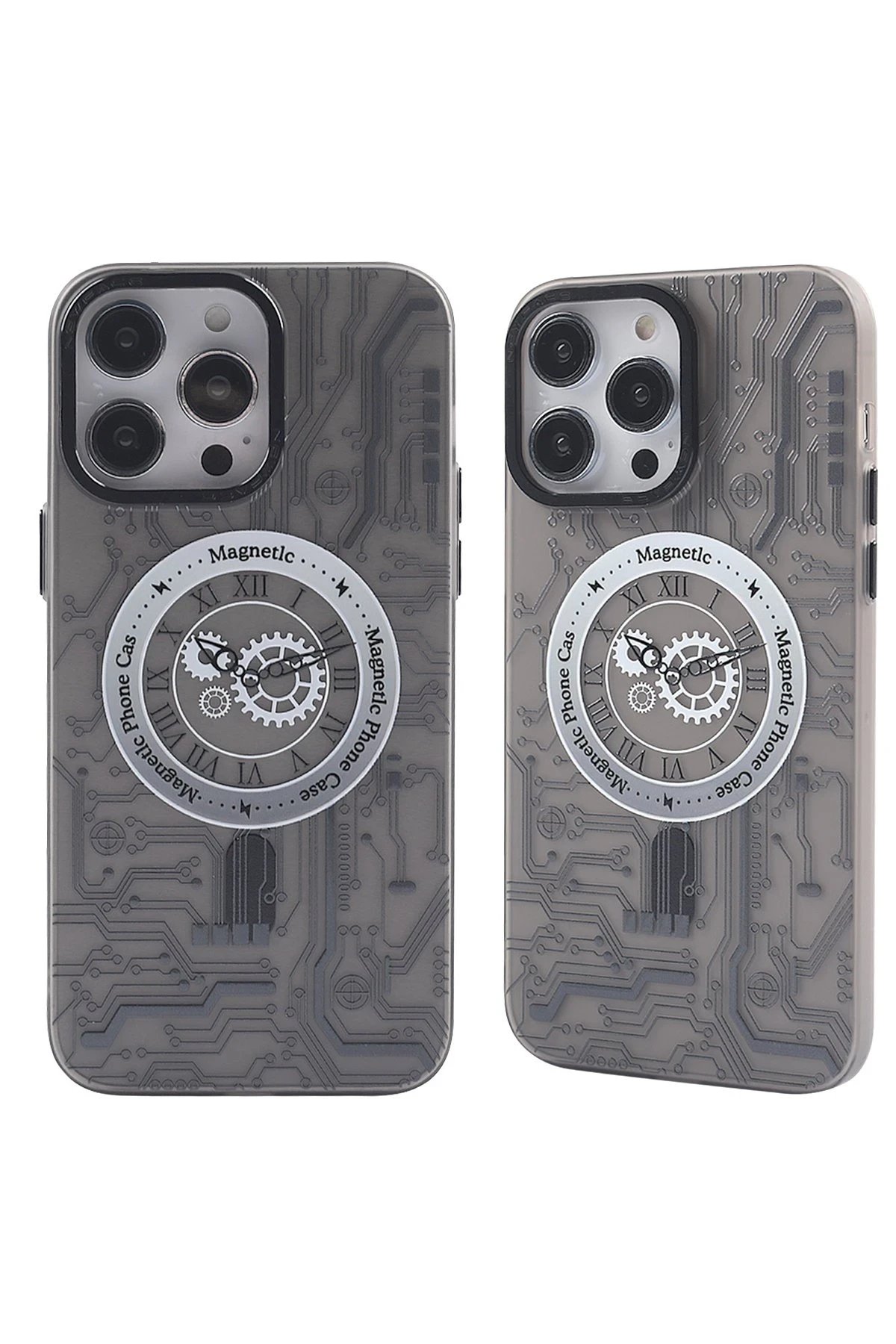 iPhone 14 Pro Kılıf Apollo Magneticsafe Desenli Kapak - Apollo Siyah - 1-(5796)