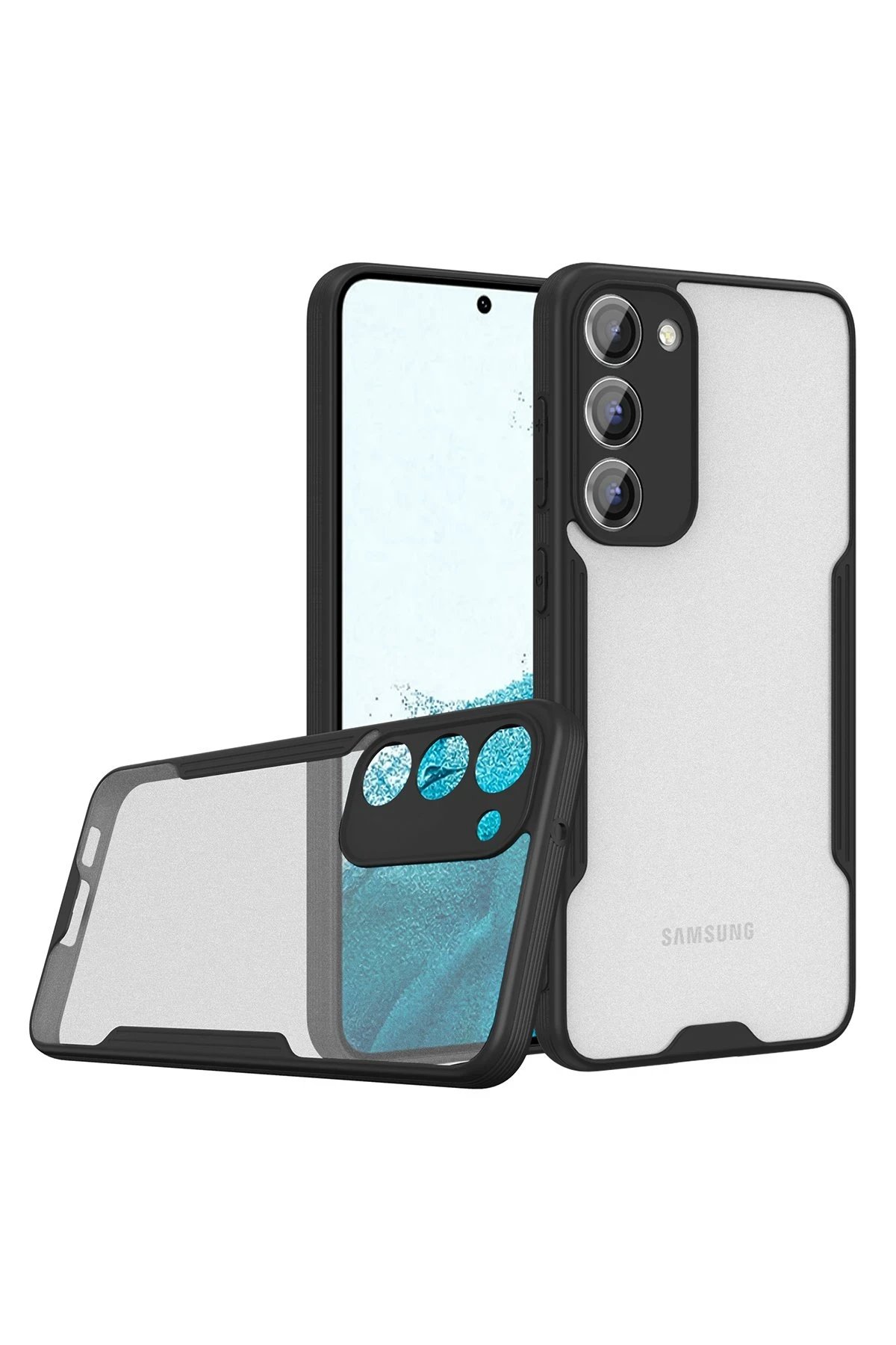Samsung Galaxy S23 Plus Kılıf Platin Silikon - Siyah-(5796)