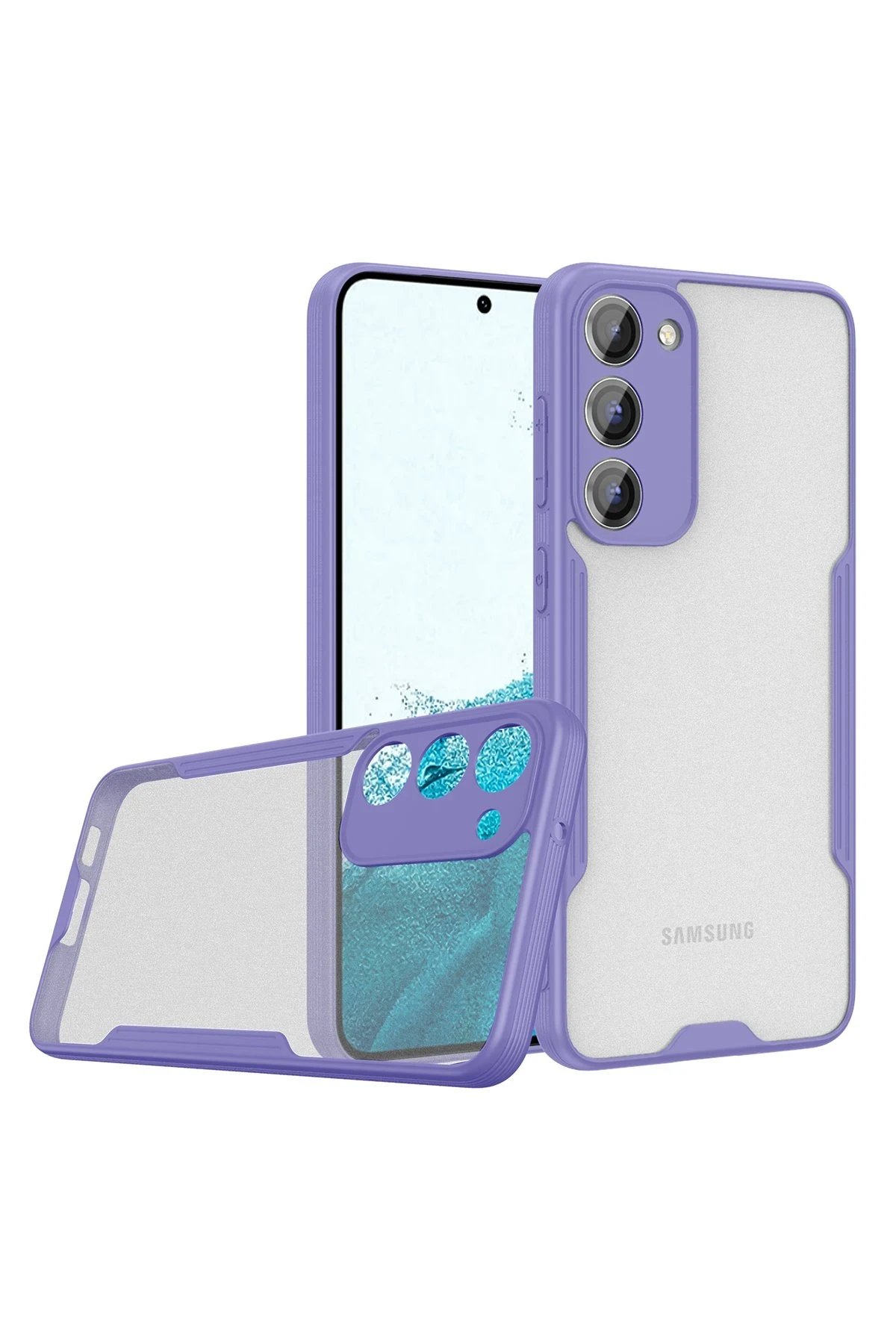 Samsung Galaxy S23 Plus Kılıf Platin Silikon - Lila-(5796)