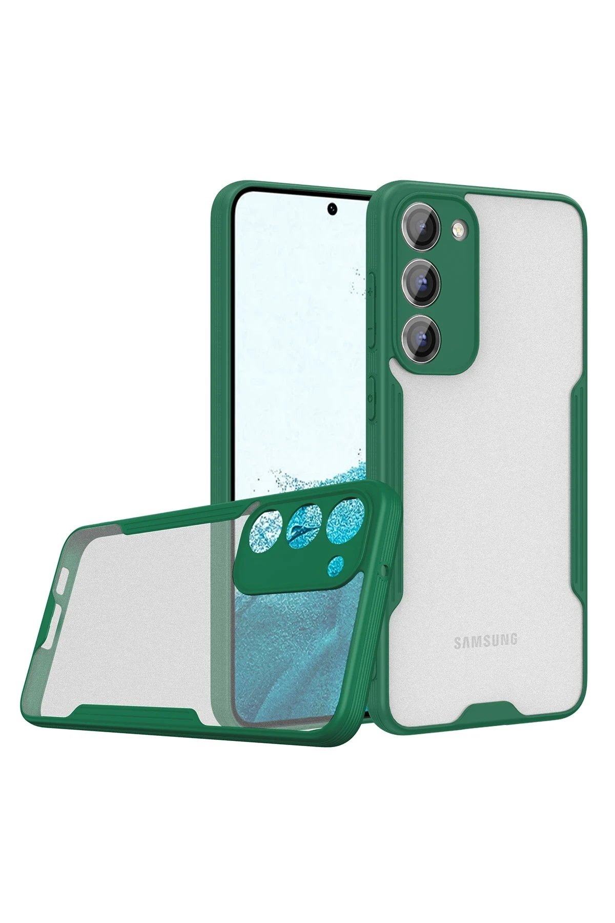 Samsung Galaxy S23 Plus Kılıf Platin Silikon - Yeşil-(5796)