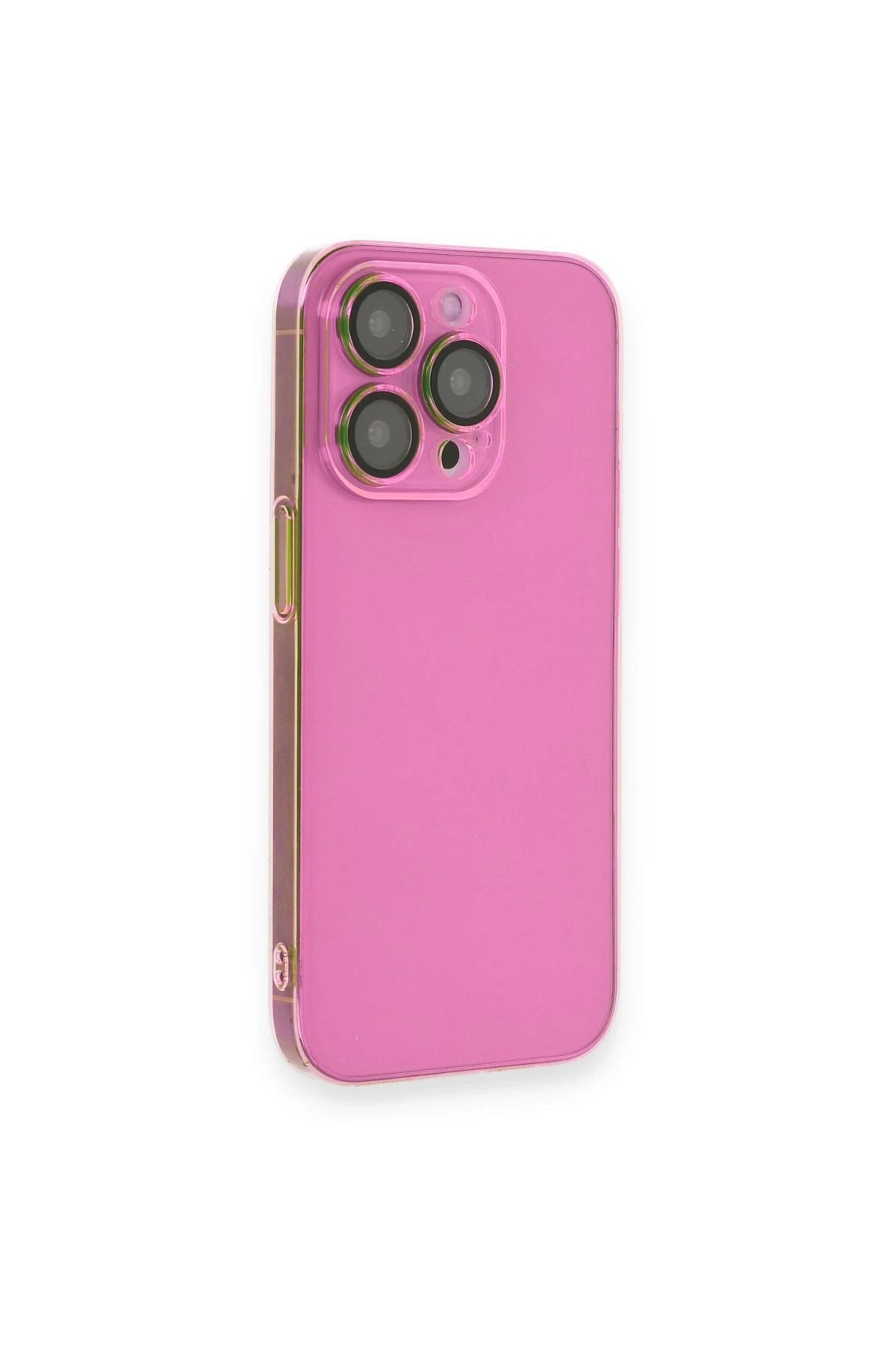 iPhone 13 Pro Max Kılıf Armada Lensli Kapak - Pembe-(5796)