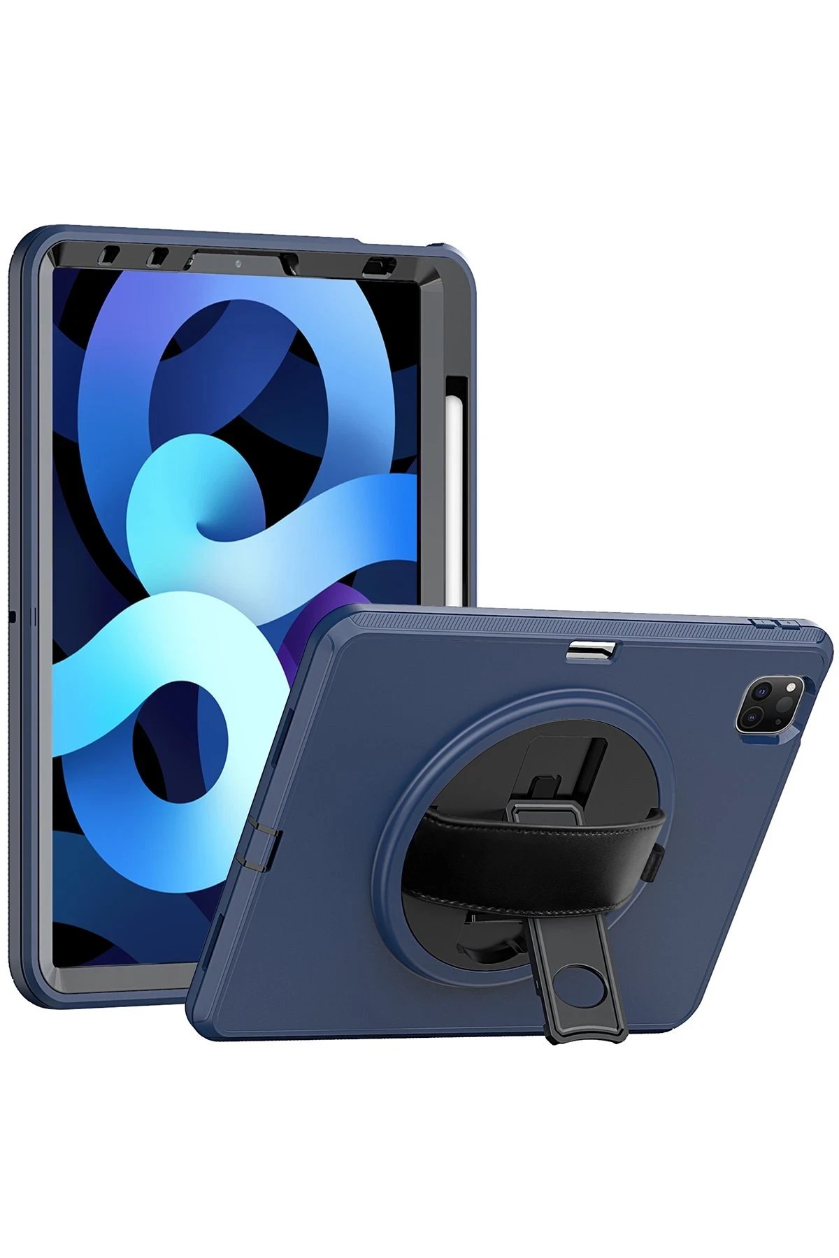 iPad Pro 11 (2018) Kılıf Hand Strap Tablet Kılıfı - Lacivert-(5796)