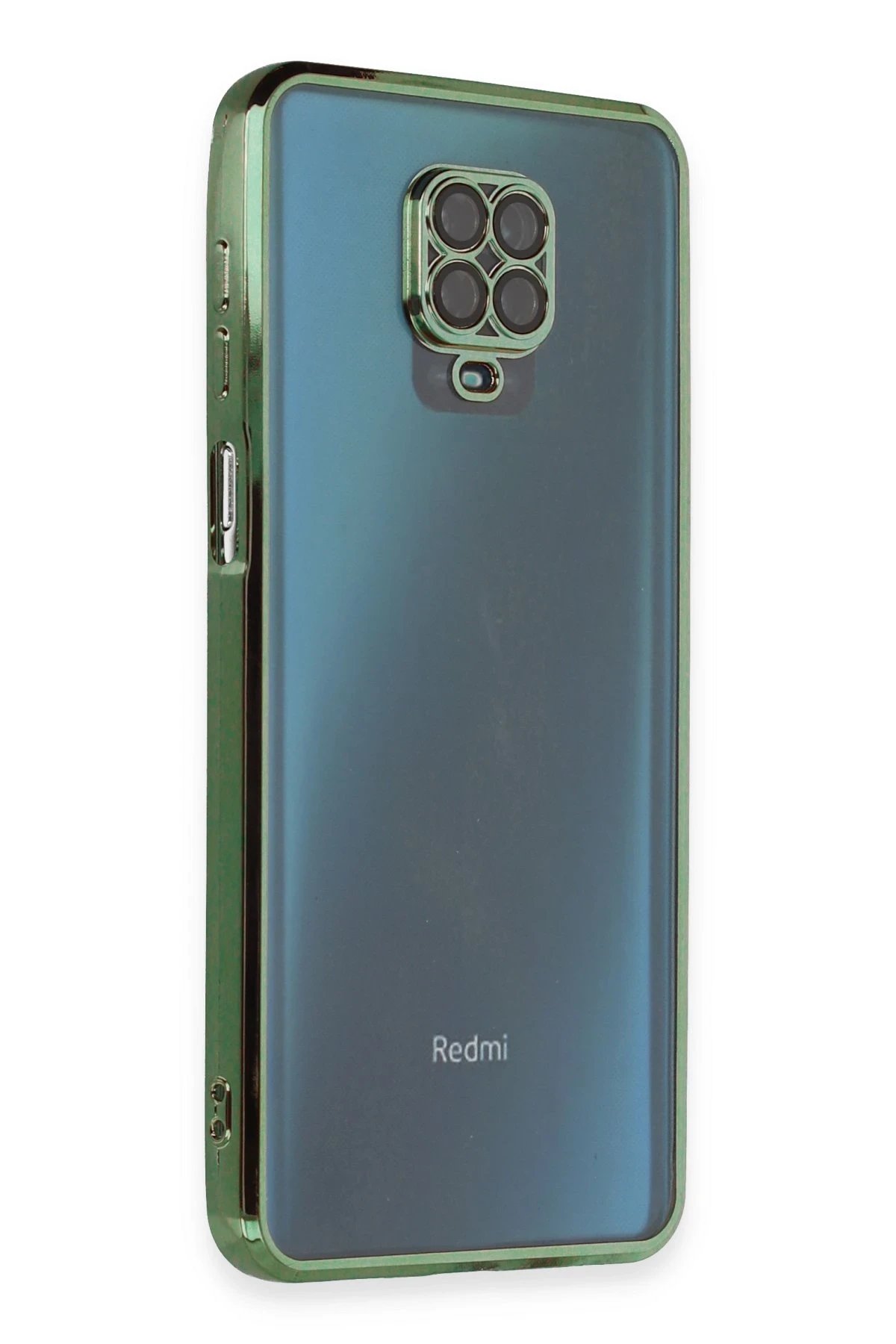 Xiaomi Redmi Note 9 Pro Kılıf Lensli Silikon - Yeşil-(5796)