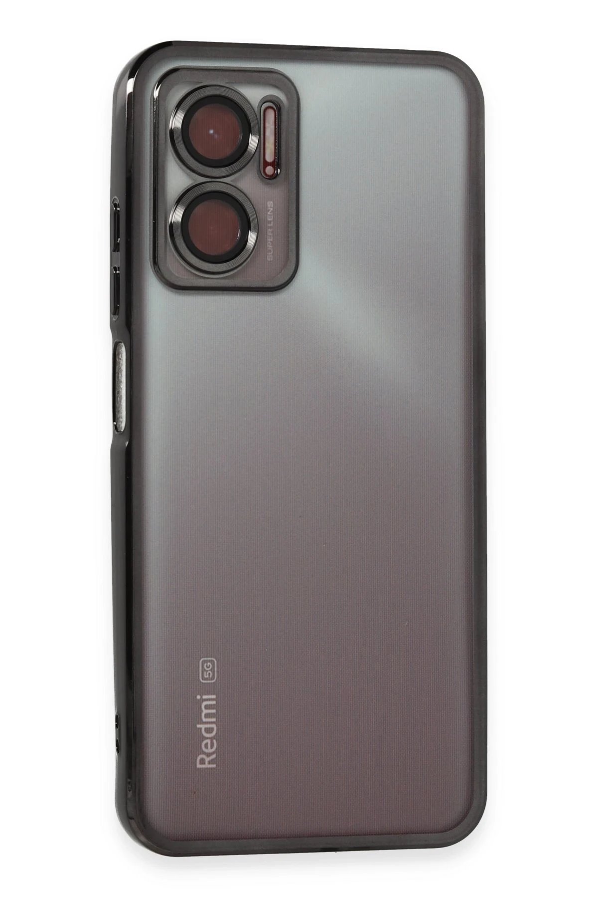 Xiaomi Redmi 10 5G Kılıf Lensli Silikon - Siyah-(5796)