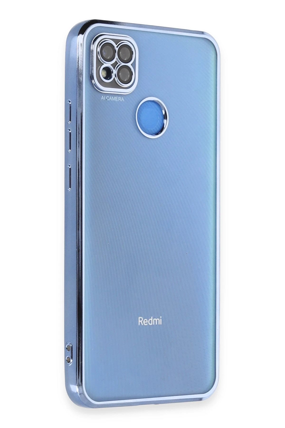 Xiaomi Redmi 9C Kılıf Lensli Silikon - Açık Mavi-(5796)