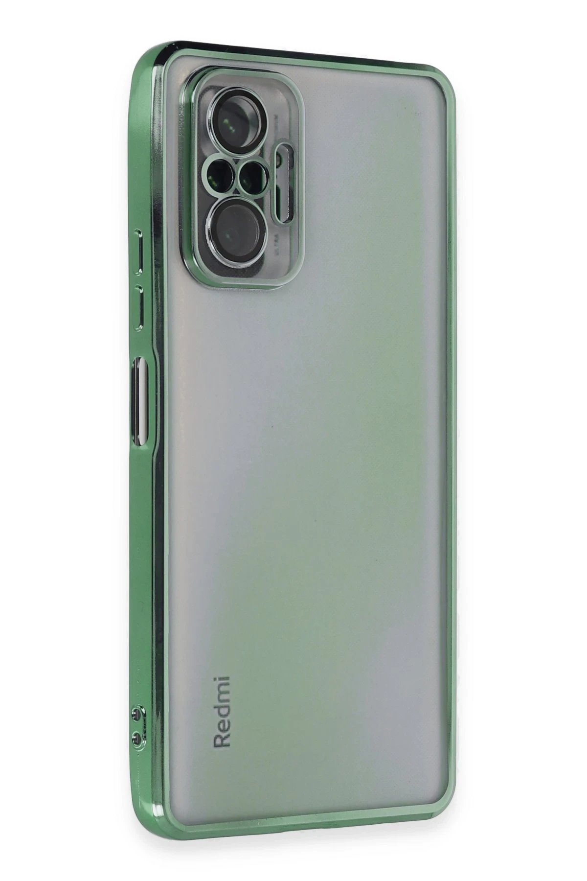 Xiaomi Redmi Note 10 Pro Kılıf Lensli Silikon - Yeşil-(5796)