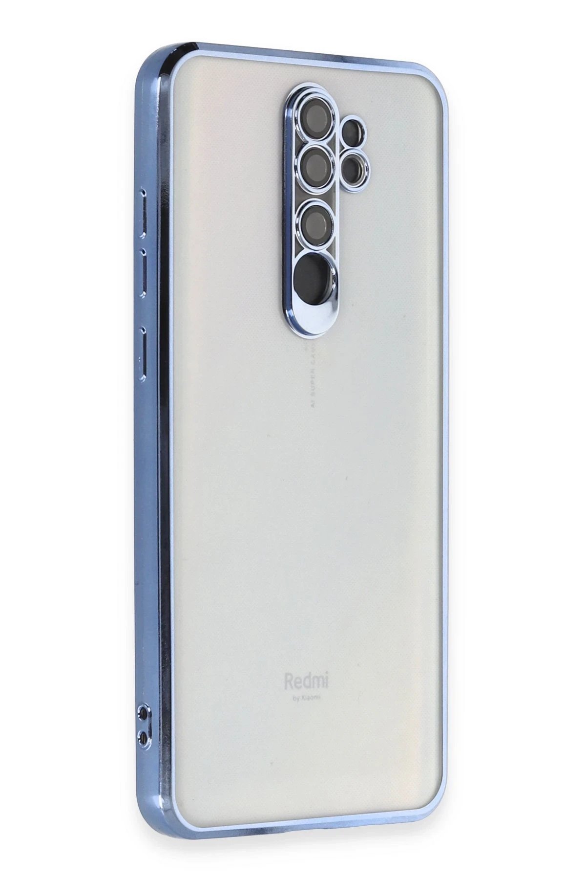 Xiaomi Redmi Note 8 Pro Kılıf Lensli Silikon - Açık Mavi-(5796)