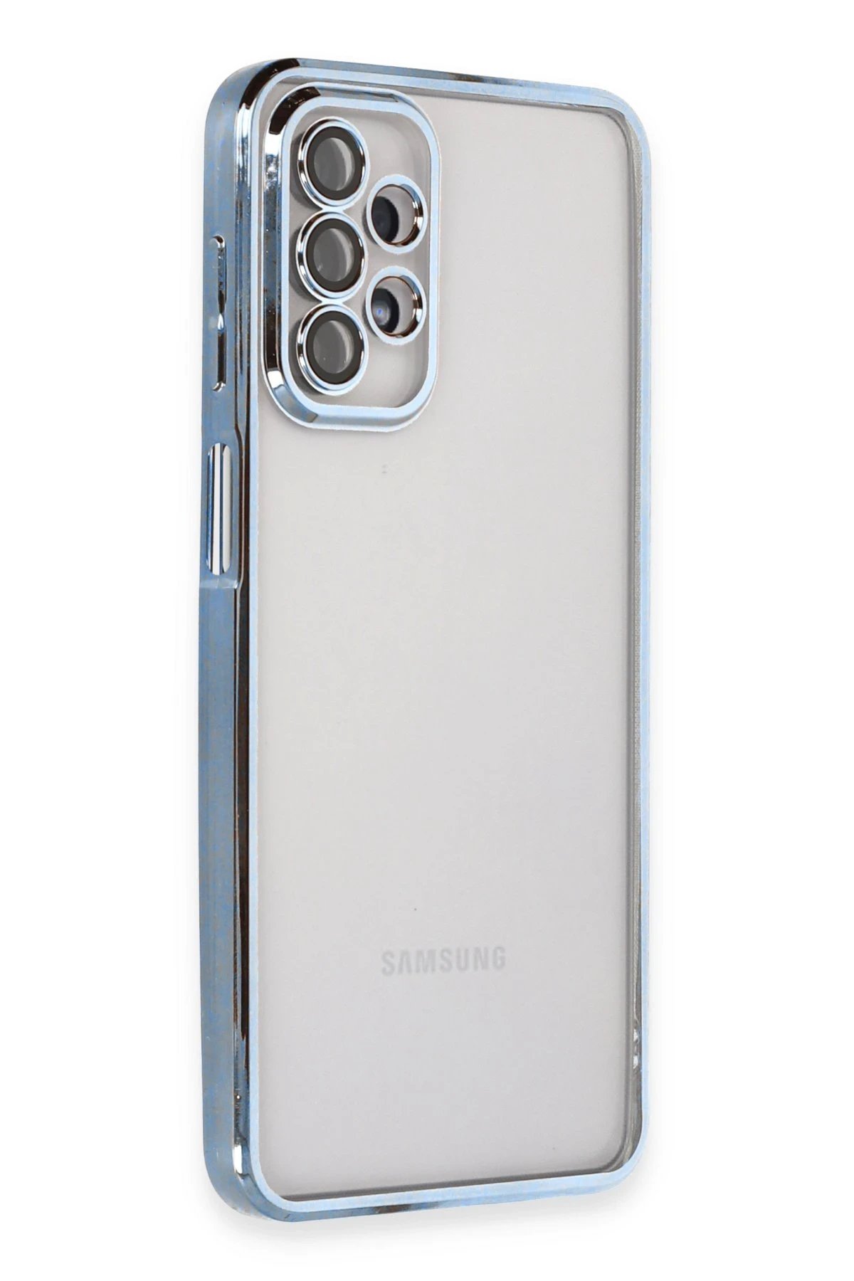 Samsung Galaxy A23 4G Kılıf Lensli Silikon - Açık Mavi-(5796)