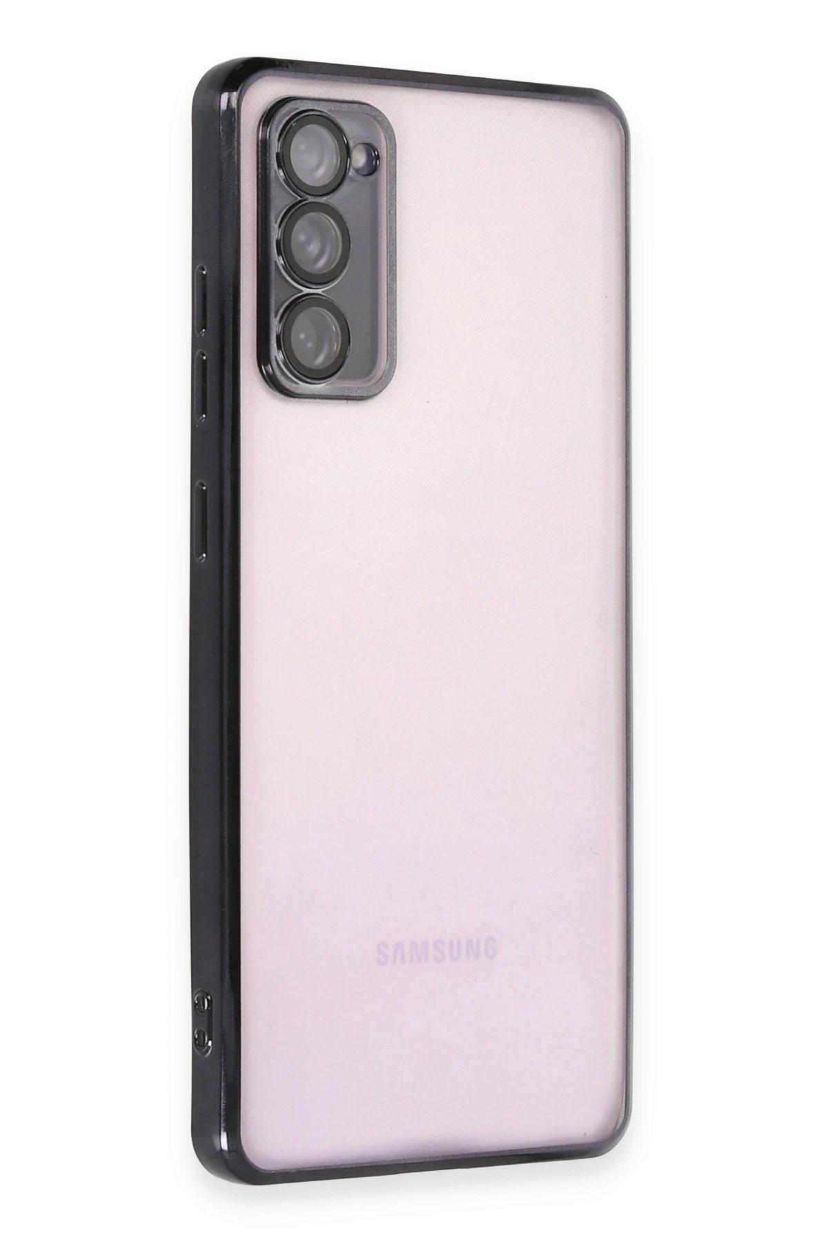 Samsung Galaxy S20 FE Kılıf Lensli Silikon - Siyah-(5796)