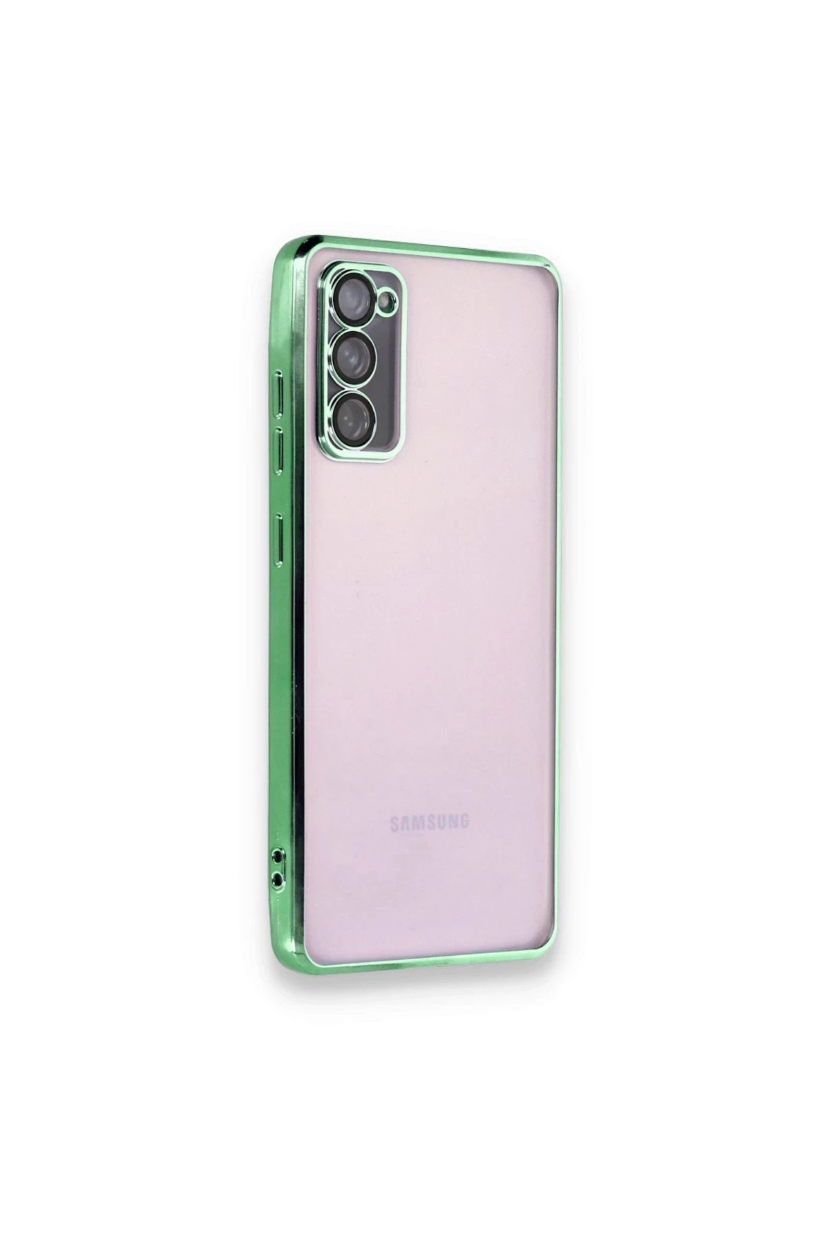 Samsung Galaxy S20 FE Kılıf Lensli Silikon - Yeşil-(5796)