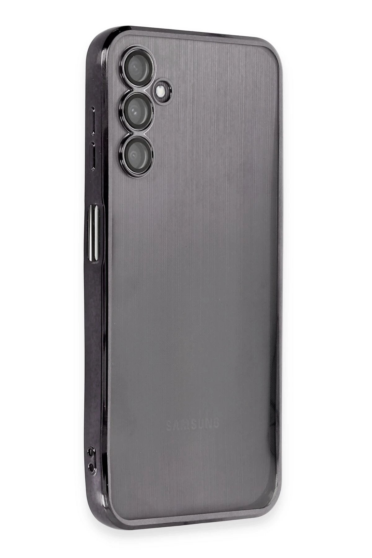 Samsung Galaxy A14 4G Kılıf Lensli Silikon - Siyah-(5796)