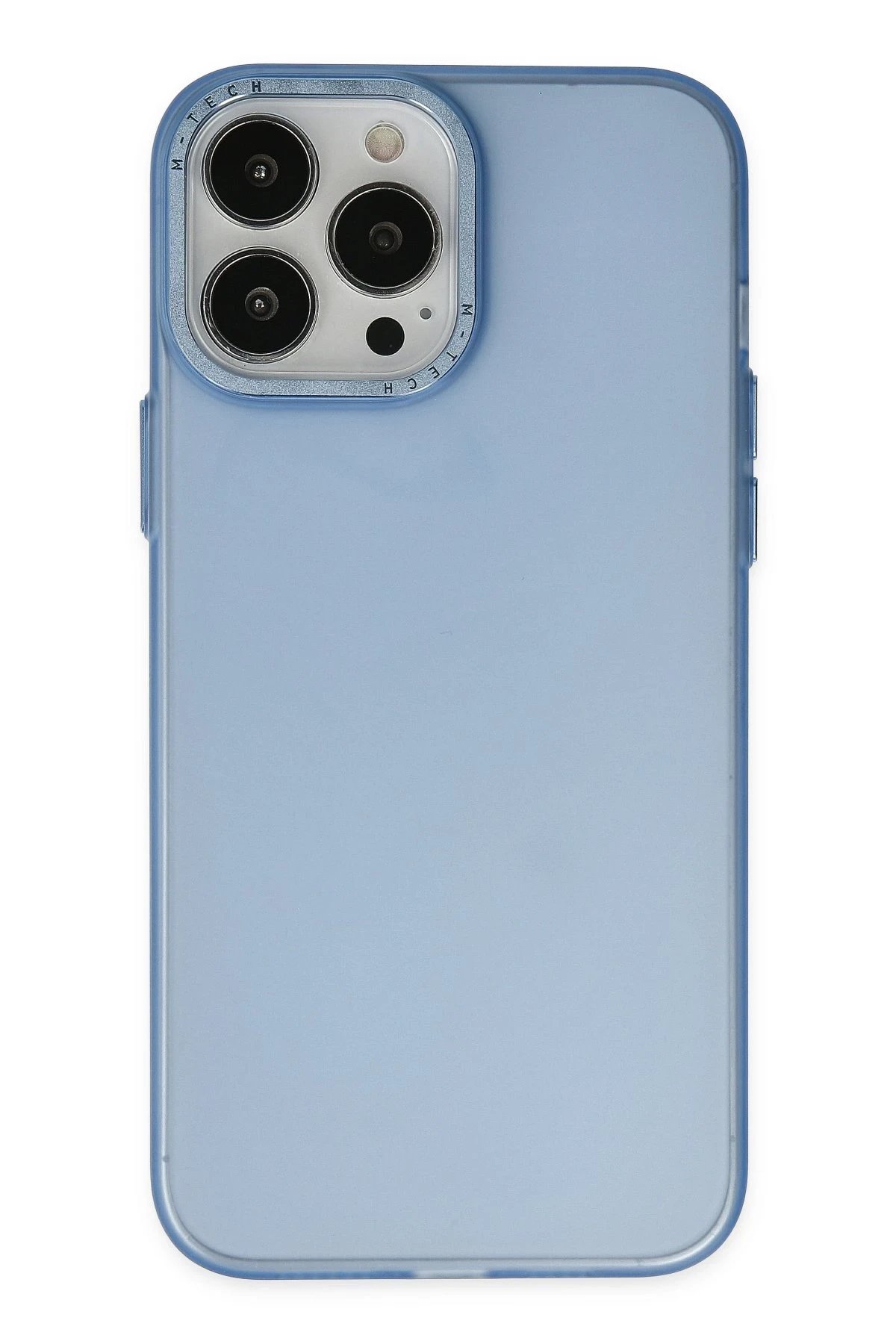 iPhone 13 Pro Kılıf Modos Metal Kapak - Mavi-(5796)