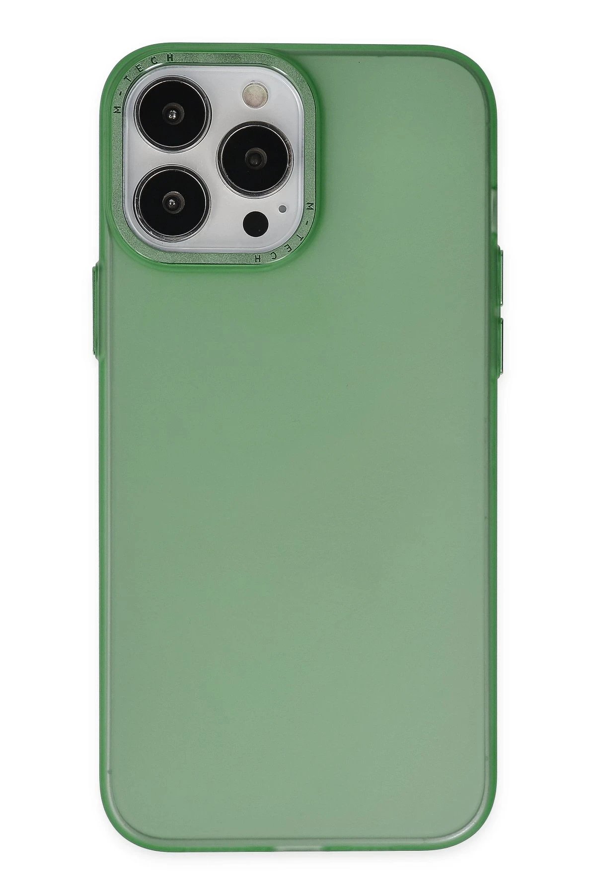 iPhone 13 Pro Kılıf Modos Metal Kapak - Koyu Yeşil-(5796)