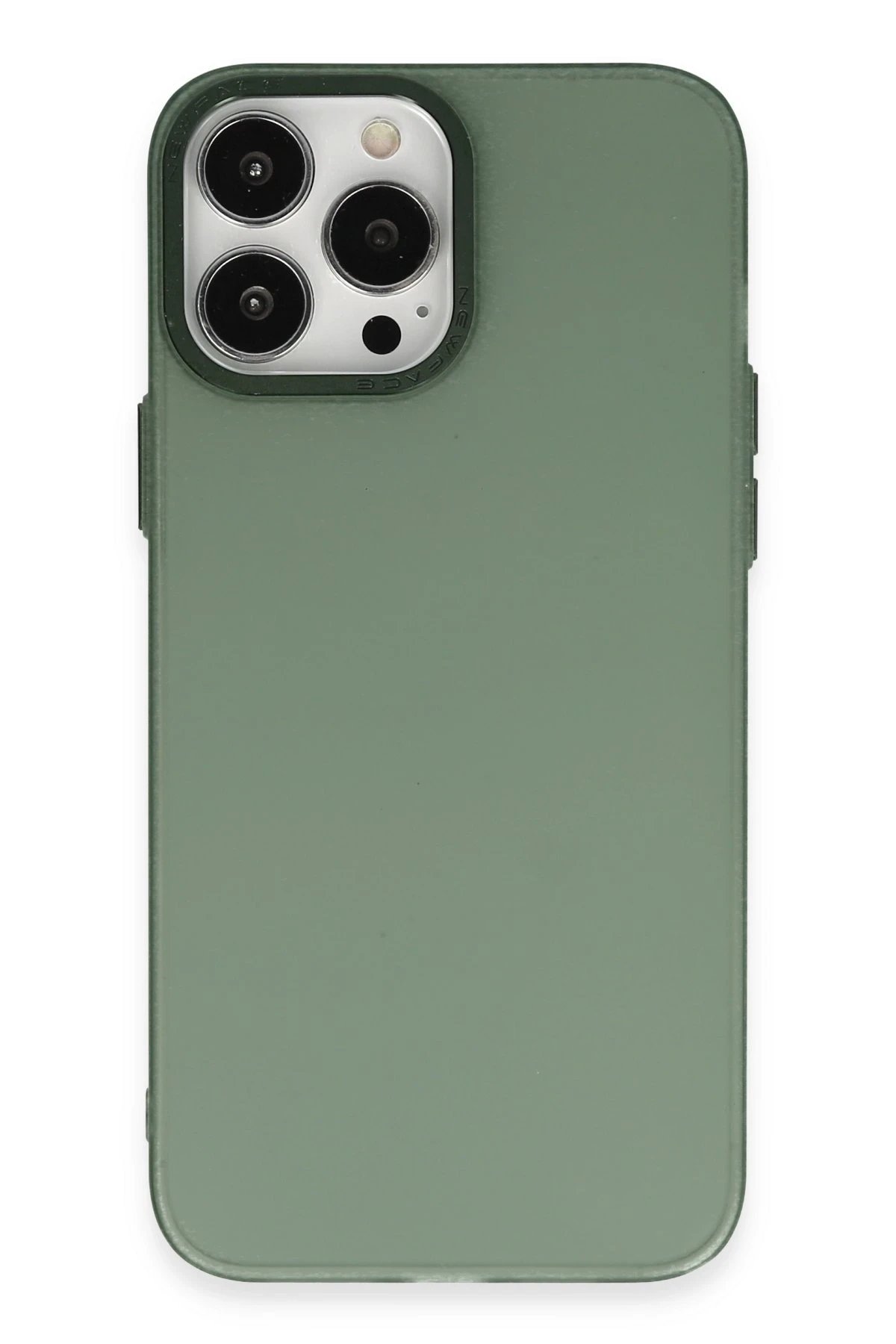 iPhone 14 Pro Max Kılıf Modos Metal Kapak - Koyu Yeşil-(5796)