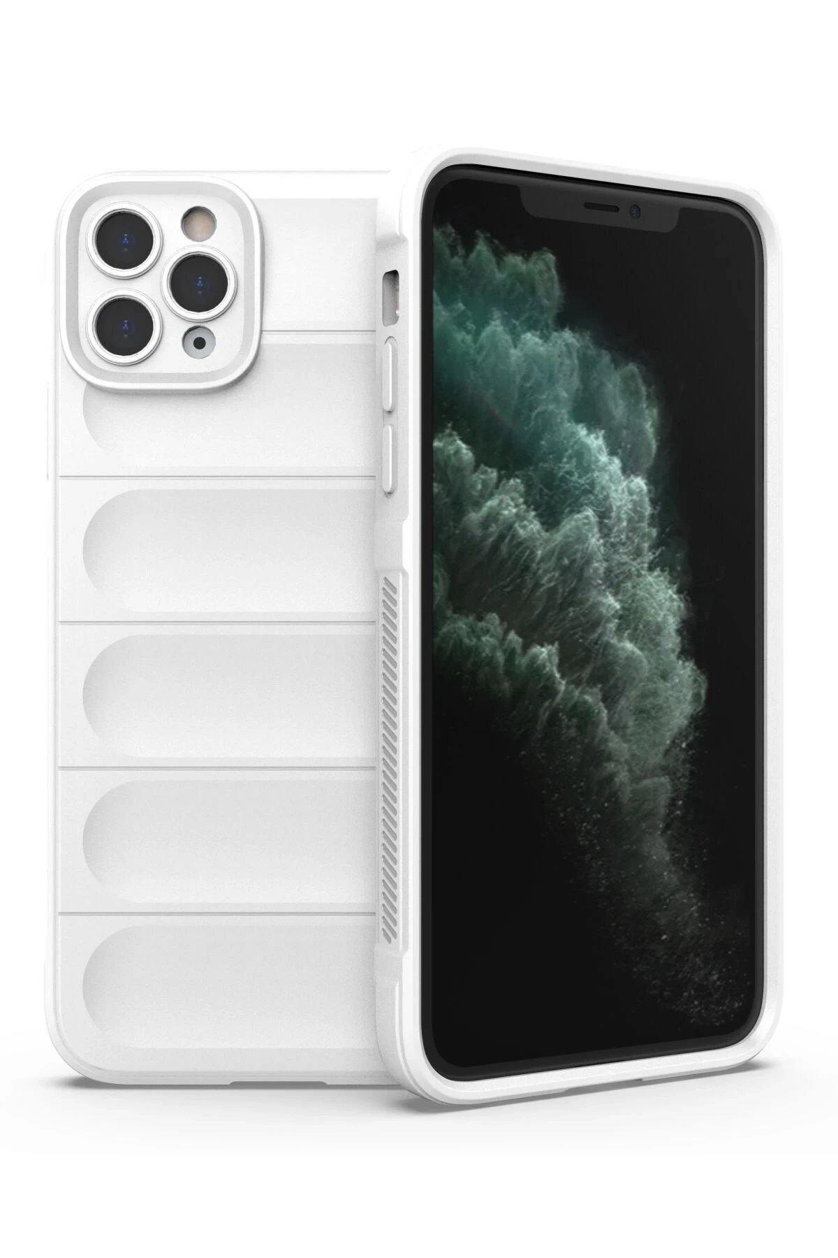iPhone 11 Pro Kılıf Optimum Silikon - Krem-(5796)