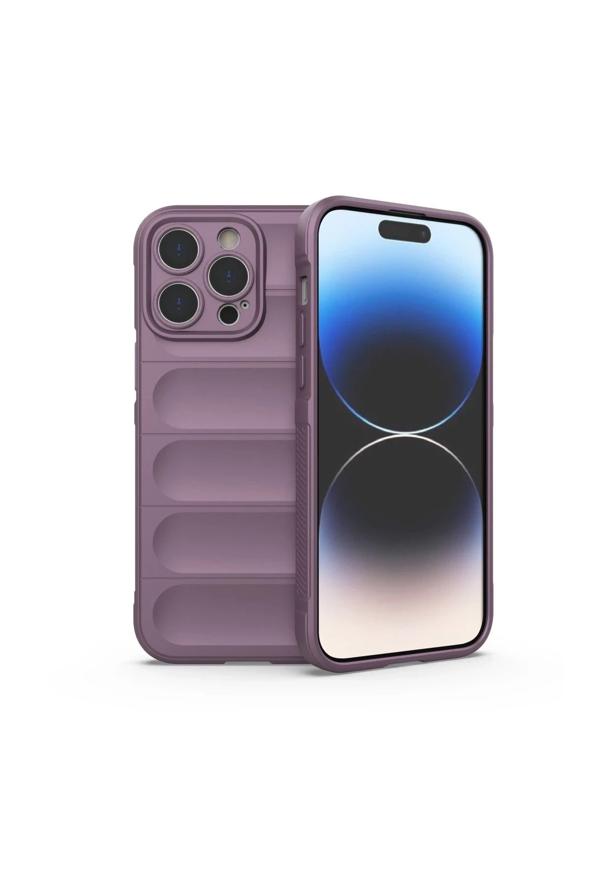 iPhone 14 Pro Max Kılıf Optimum Silikon - Mor-(5796)