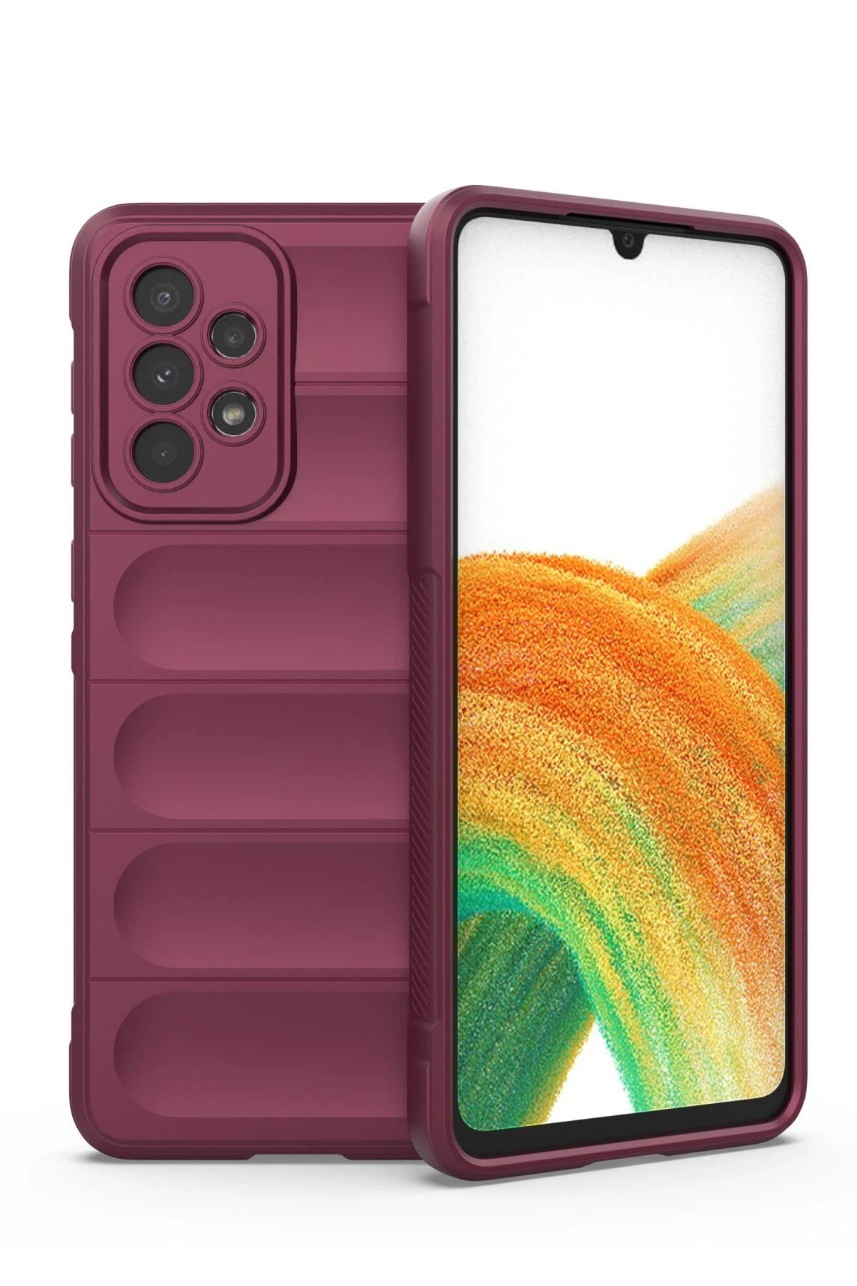 Samsung Galaxy A33 5G Kılıf Optimum Silikon - Bordo-(5796)