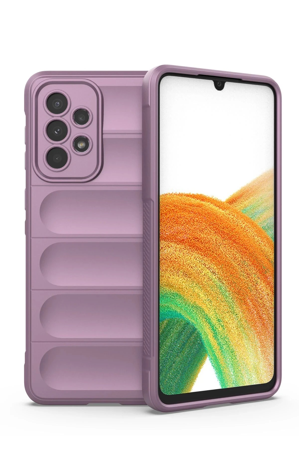 Samsung Galaxy A33 5G Kılıf Optimum Silikon - Mor-(5796)