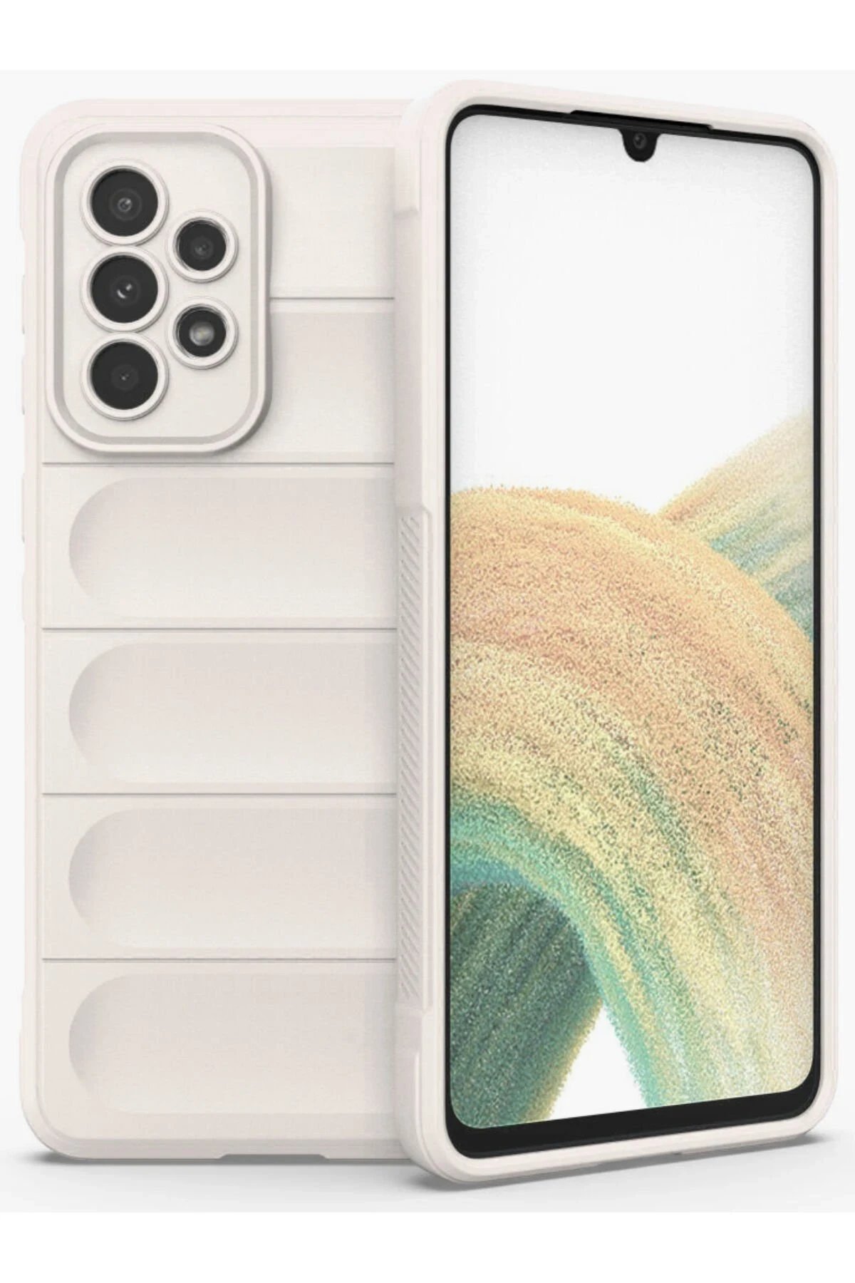 Samsung Galaxy A33 5G Kılıf Optimum Silikon - Krem-(5796)