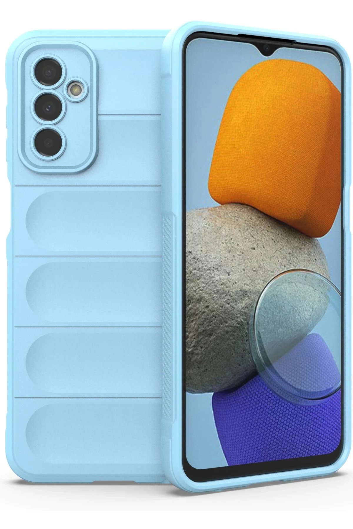 Samsung Galaxy M23 Kılıf Optimum Silikon - Sky Blue-(5796)