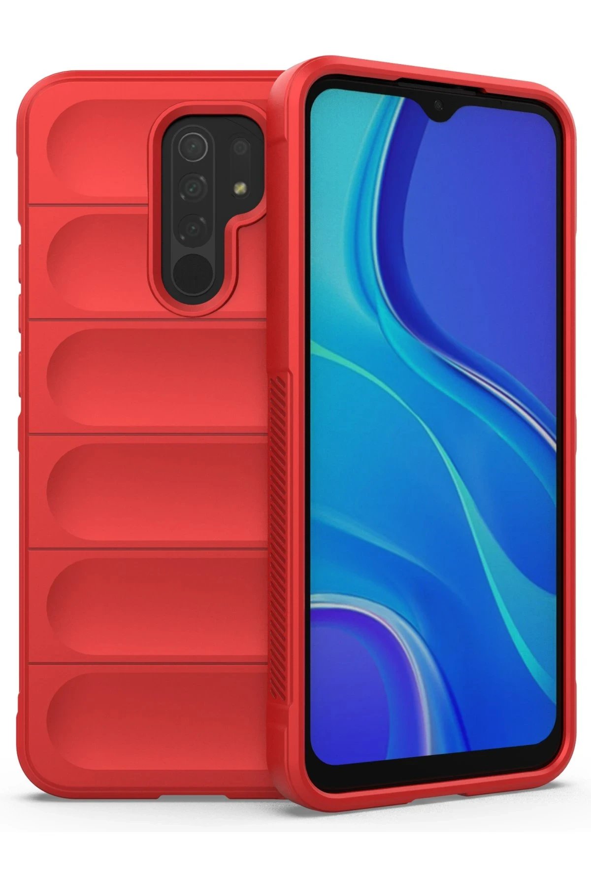 Xiaomi Redmi 9 Kılıf Optimum Silikon - Kırmızı-(5796)