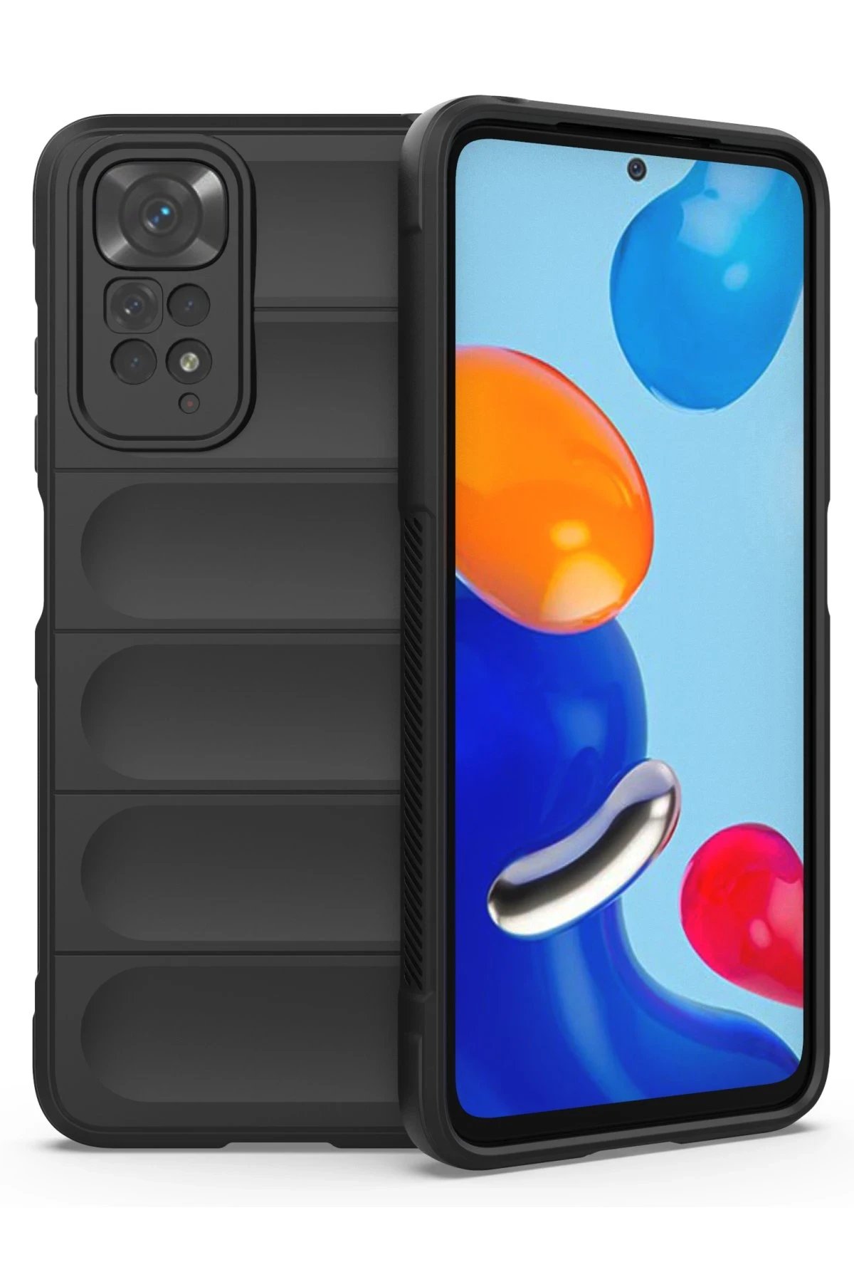 Xiaomi Redmi Note 11 Kılıf Optimum Silikon - Siyah-(5796)