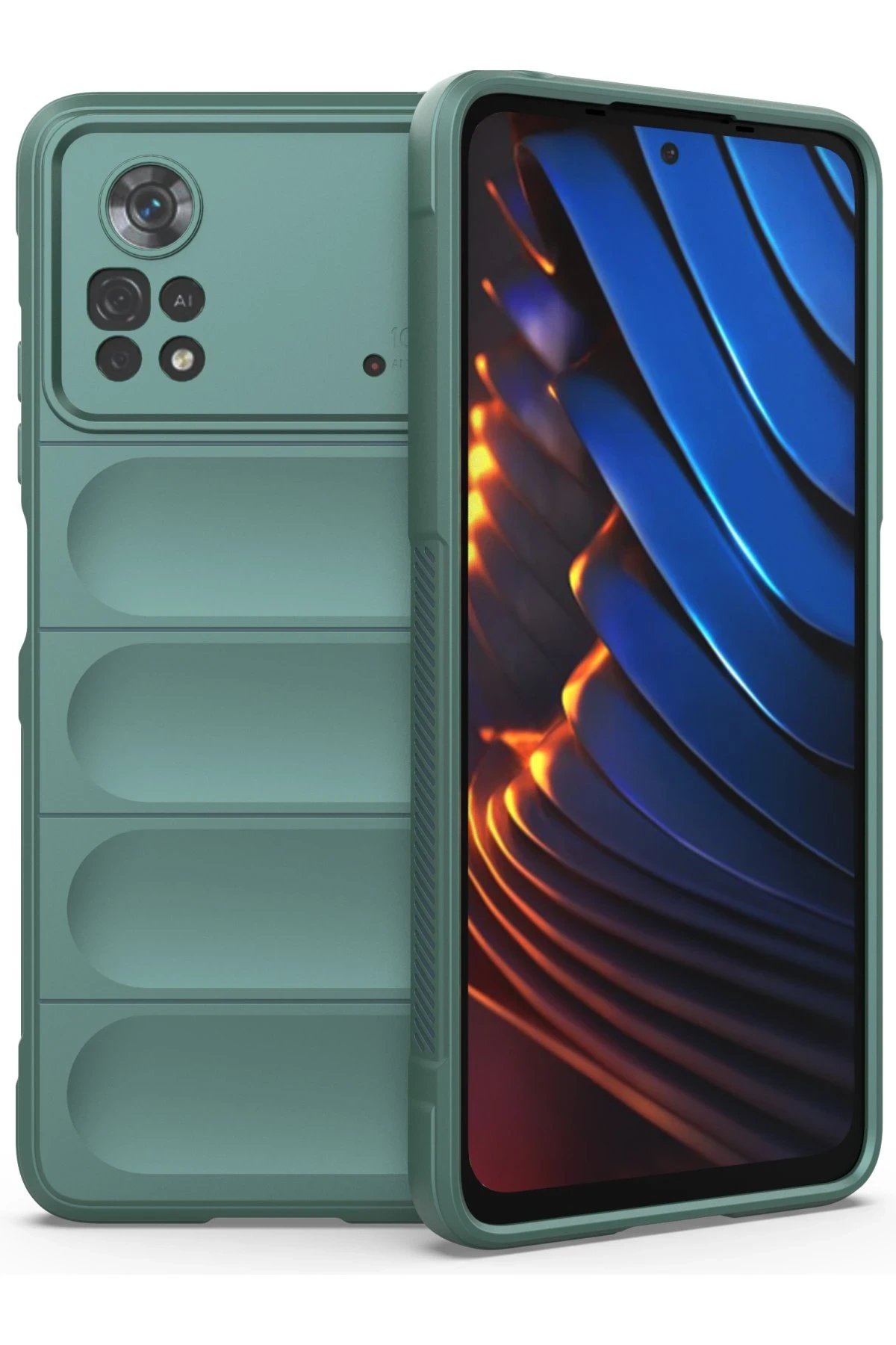 Xiaomi Poco X4 Pro 5G Kılıf Optimum Silikon - Koyu Yeşil-(5796)