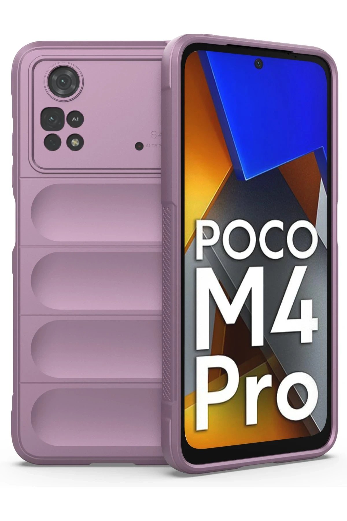 Xiaomi Poco M4 Pro 4G Kılıf Optimum Silikon - Mor-(5796)