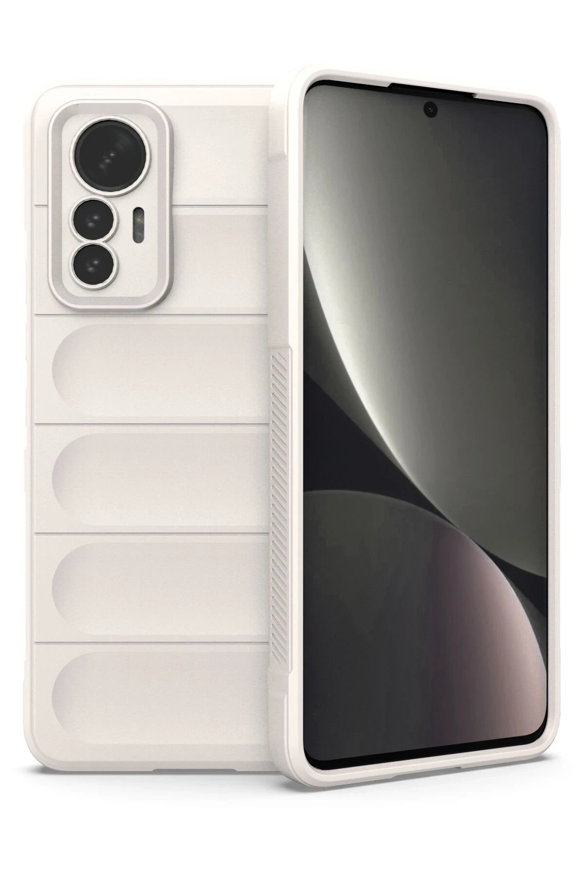 Xiaomi Mi 12 Lite Kılıf Optimum Silikon - Krem-(5796)