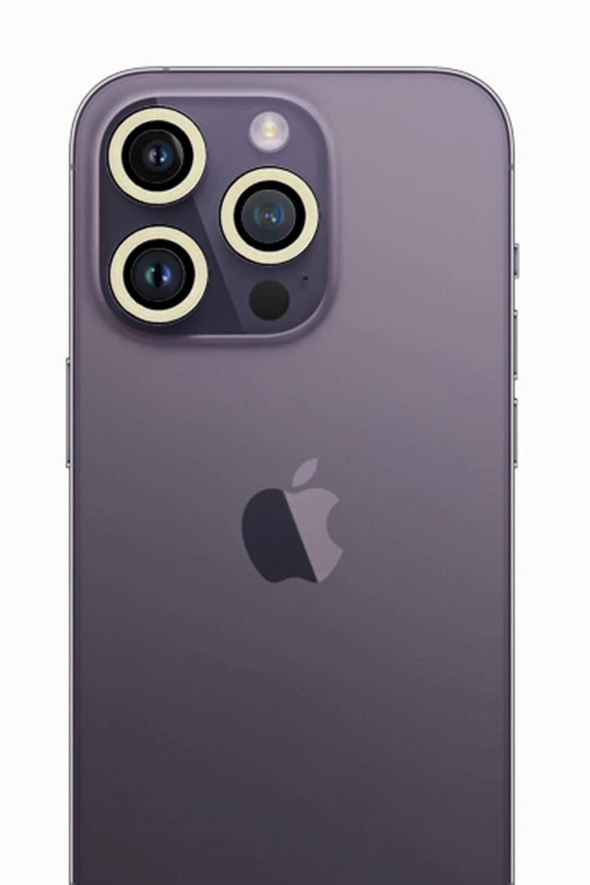 iPhone 12 Pro Neon Fosforlu Kamera Lens - Beyaz-(5796)