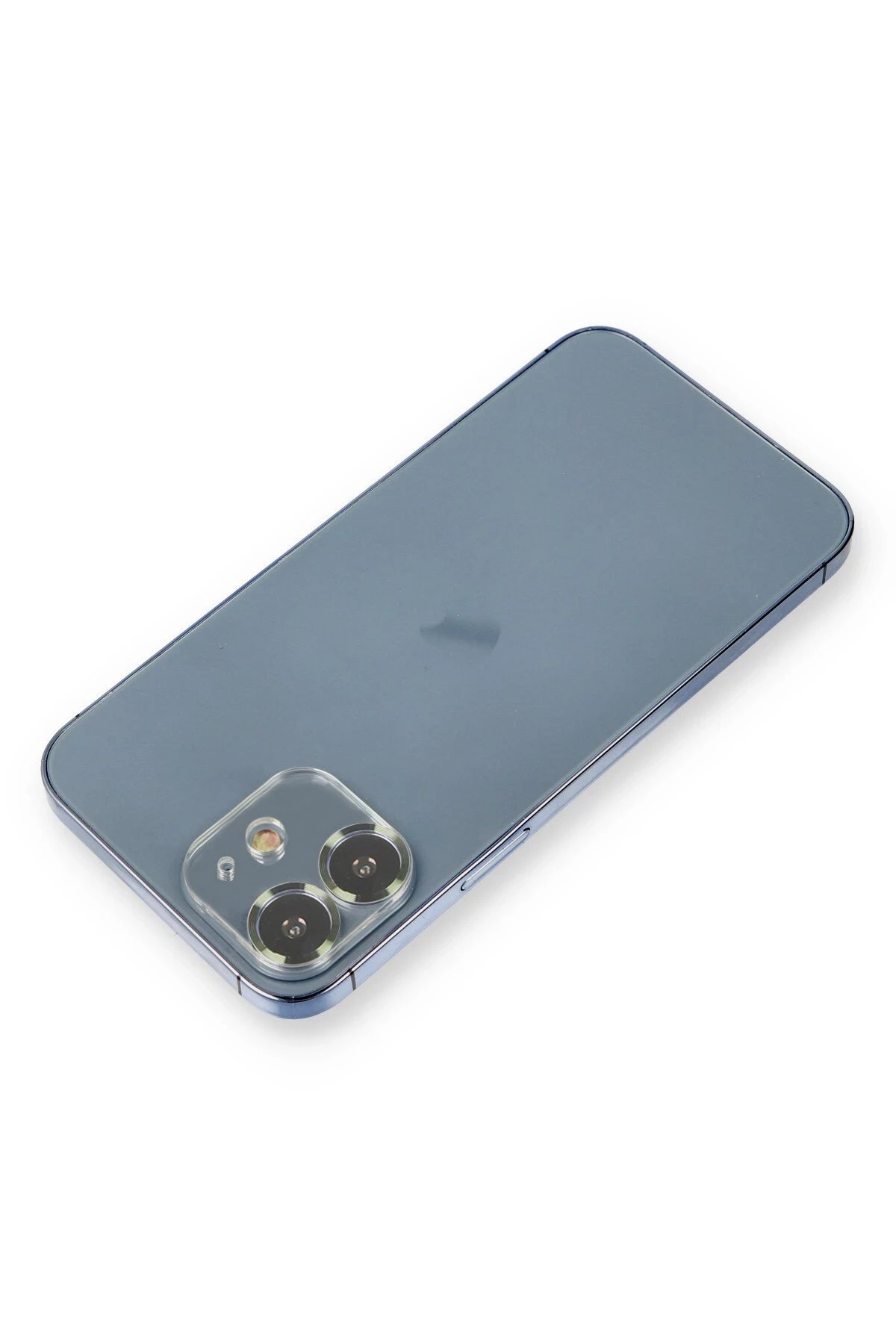 iPhone 12 Metal Kamera Lens Koruma Cam - Koyu Yeşil-(5796)